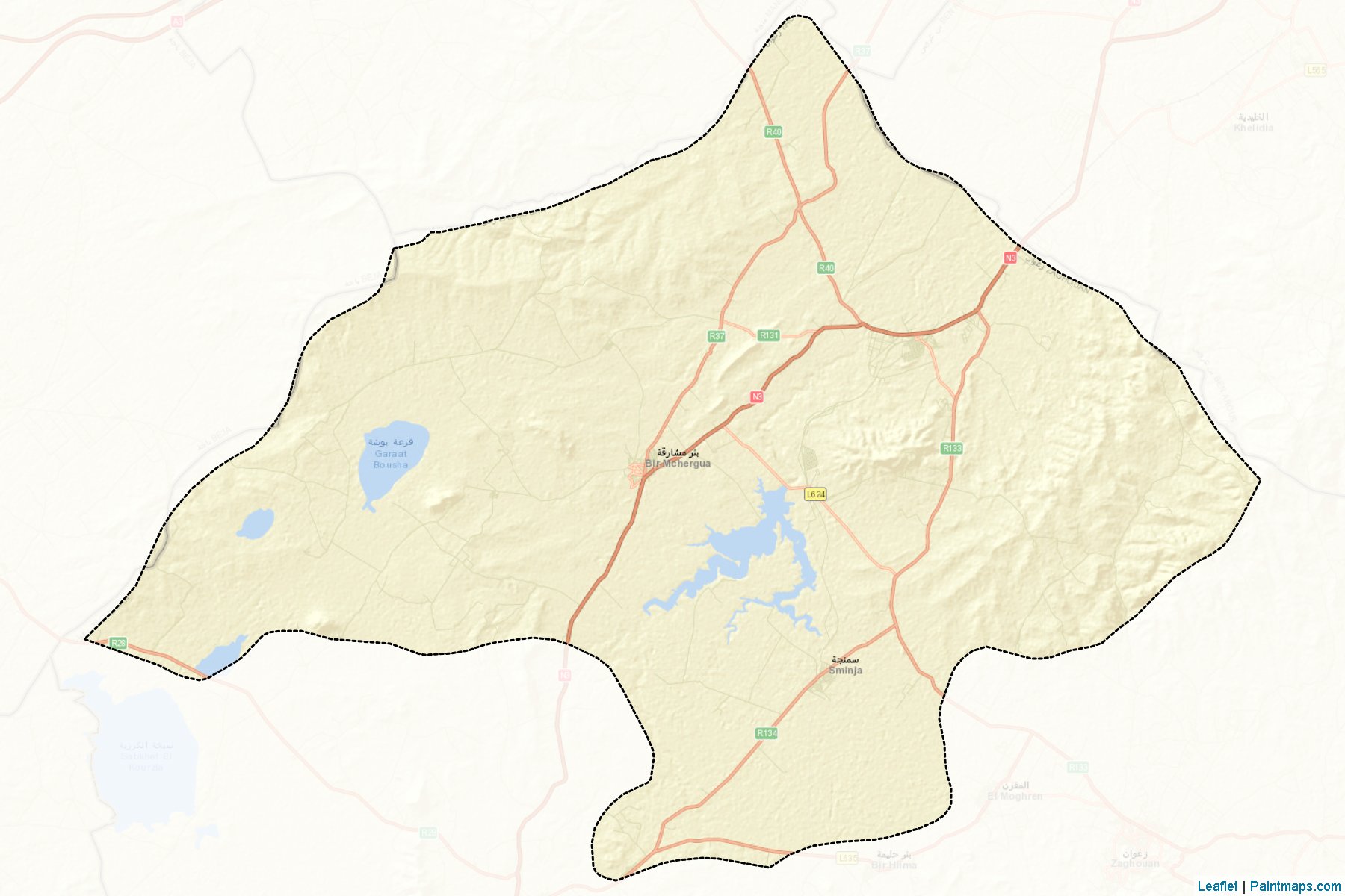 Bir Mecharga (Zağvan ili) Haritası Örnekleri-2