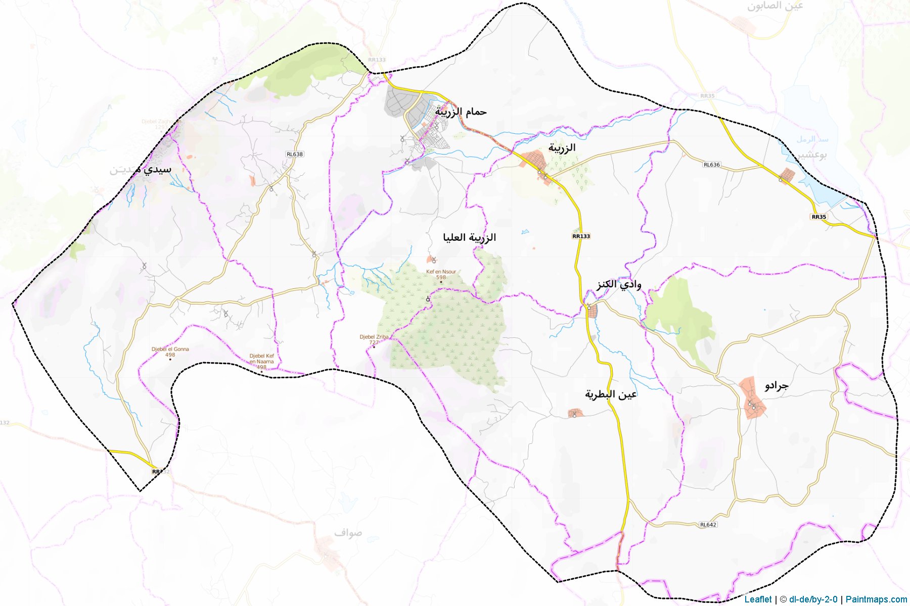 Muestras de recorte de mapas Zriba (Zaghouan)-1