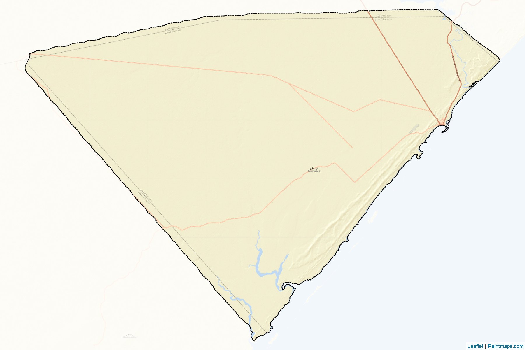 Muestras de recorte de mapas Kismaayo (Jubbada Hoose)-2