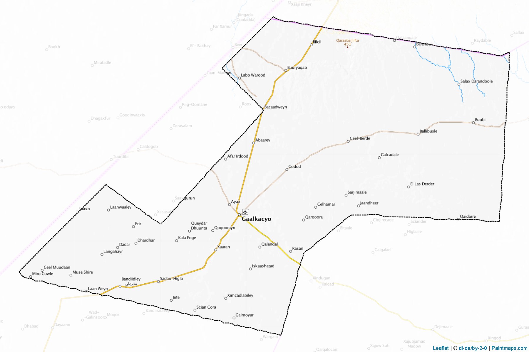 Muestras de recorte de mapas Gaalkacyo (Mudug)-1