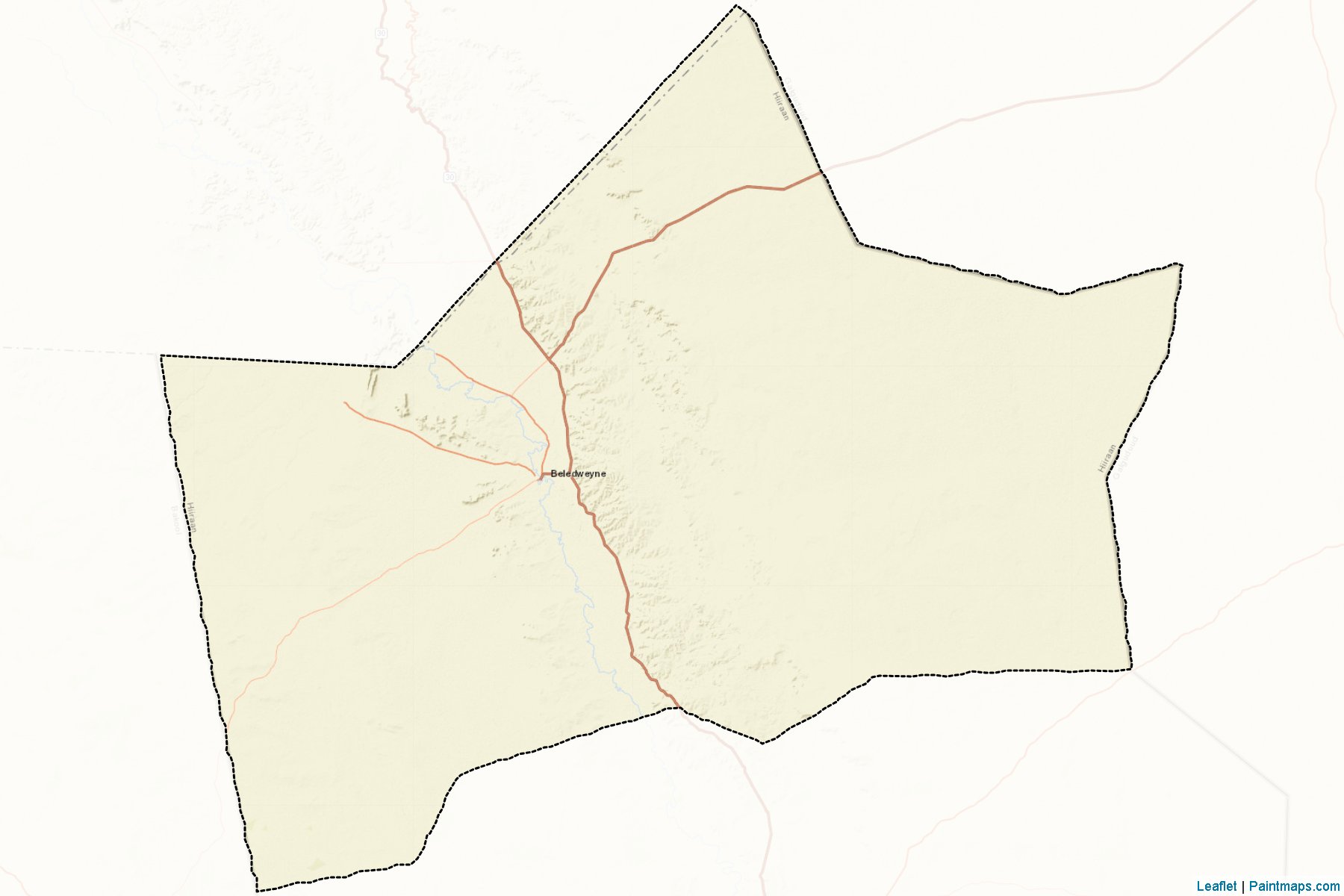 Muestras de recorte de mapas Belet Weyne (Hiiraan)-2