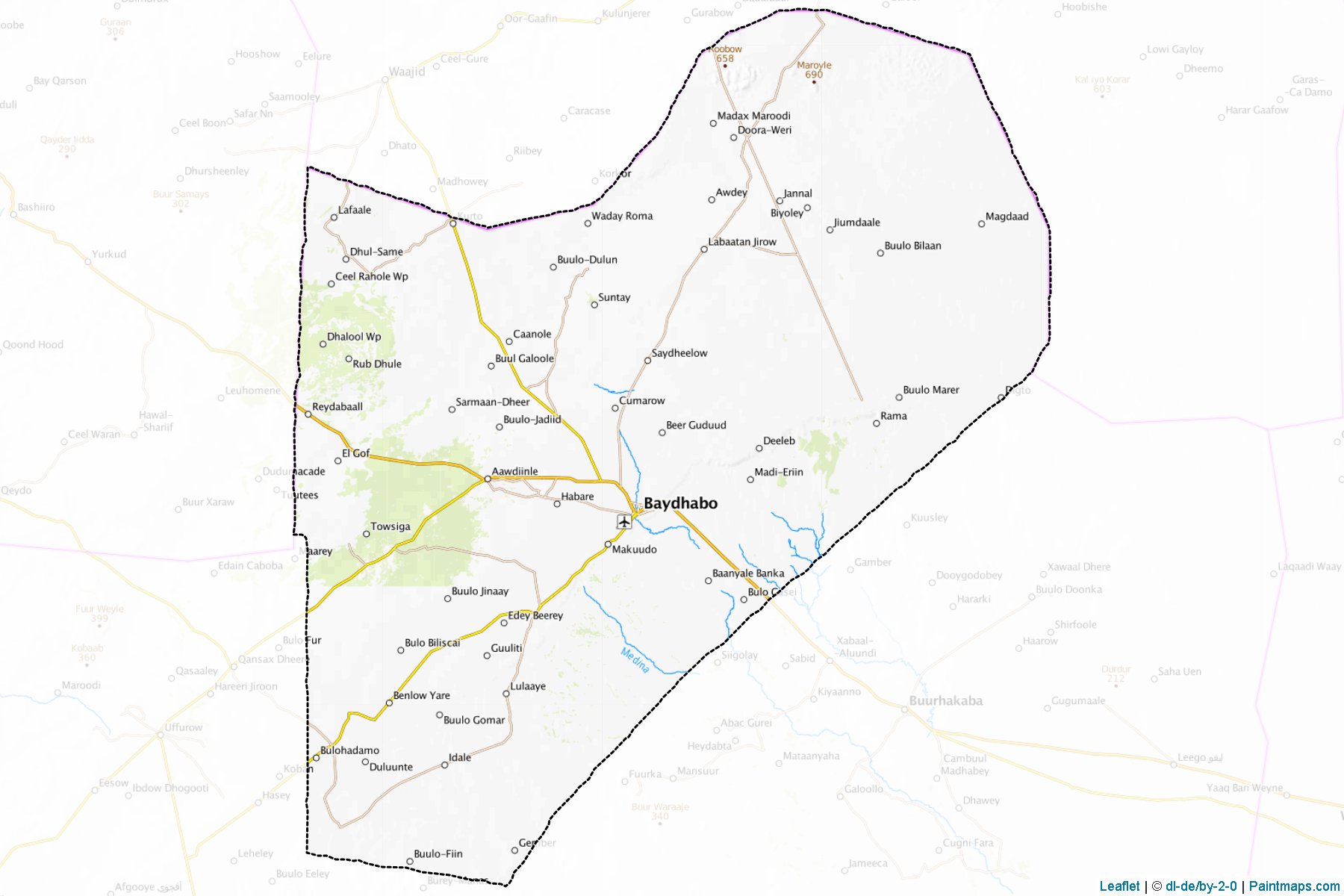 Muestras de recorte de mapas Baydhaba (Bay)-1