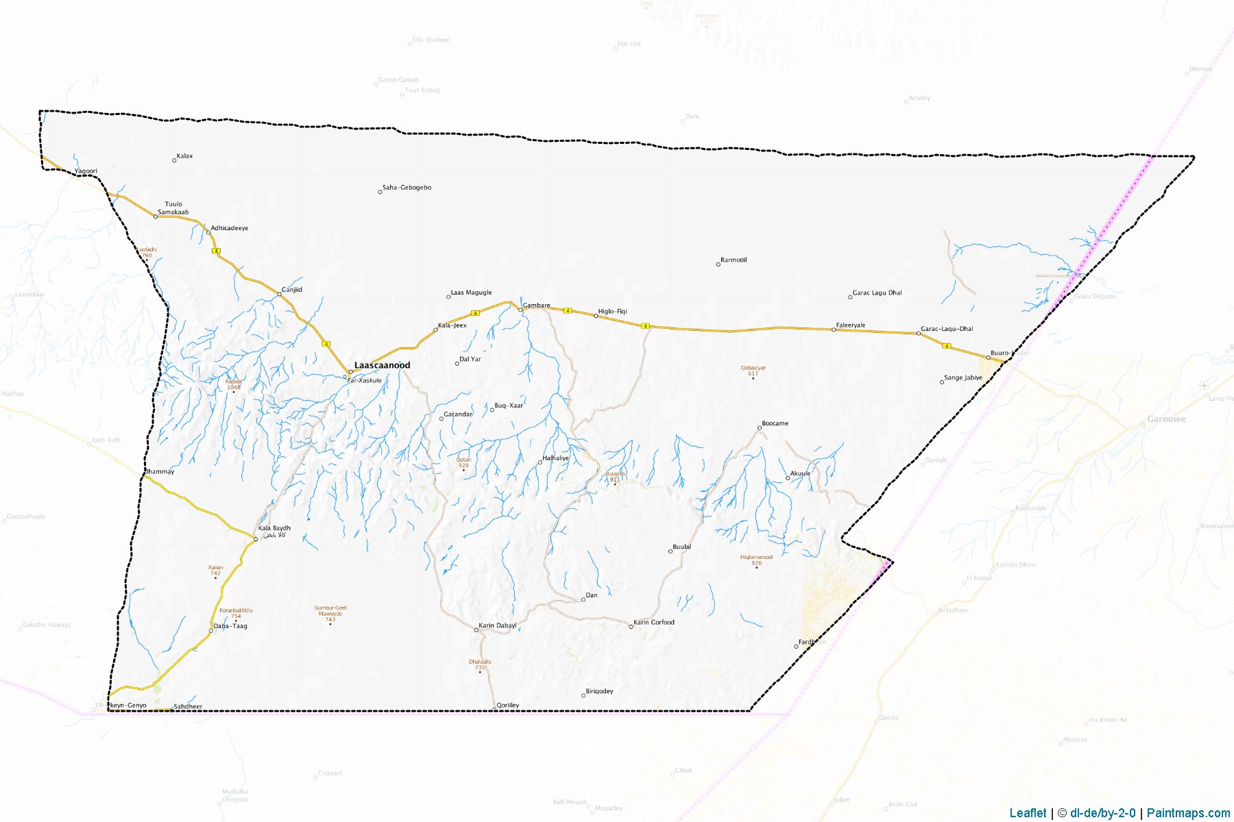 Muestras de recorte de mapas Laas Caanood (Sool)-1