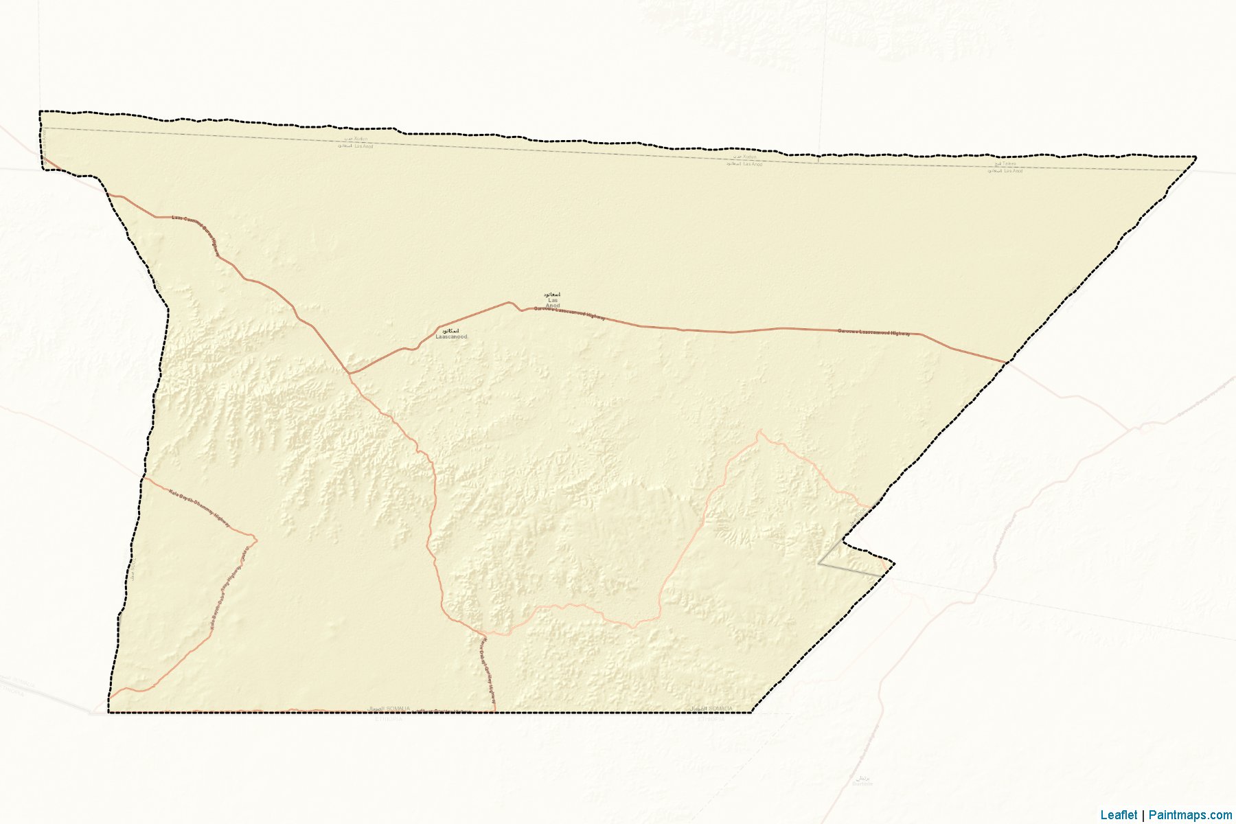 Muestras de recorte de mapas Laas Caanood (Sool)-2