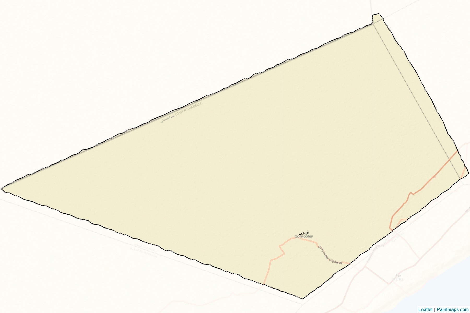 Qoryoyley (Shabeellaha Hoose) Map Cropping Samples-2