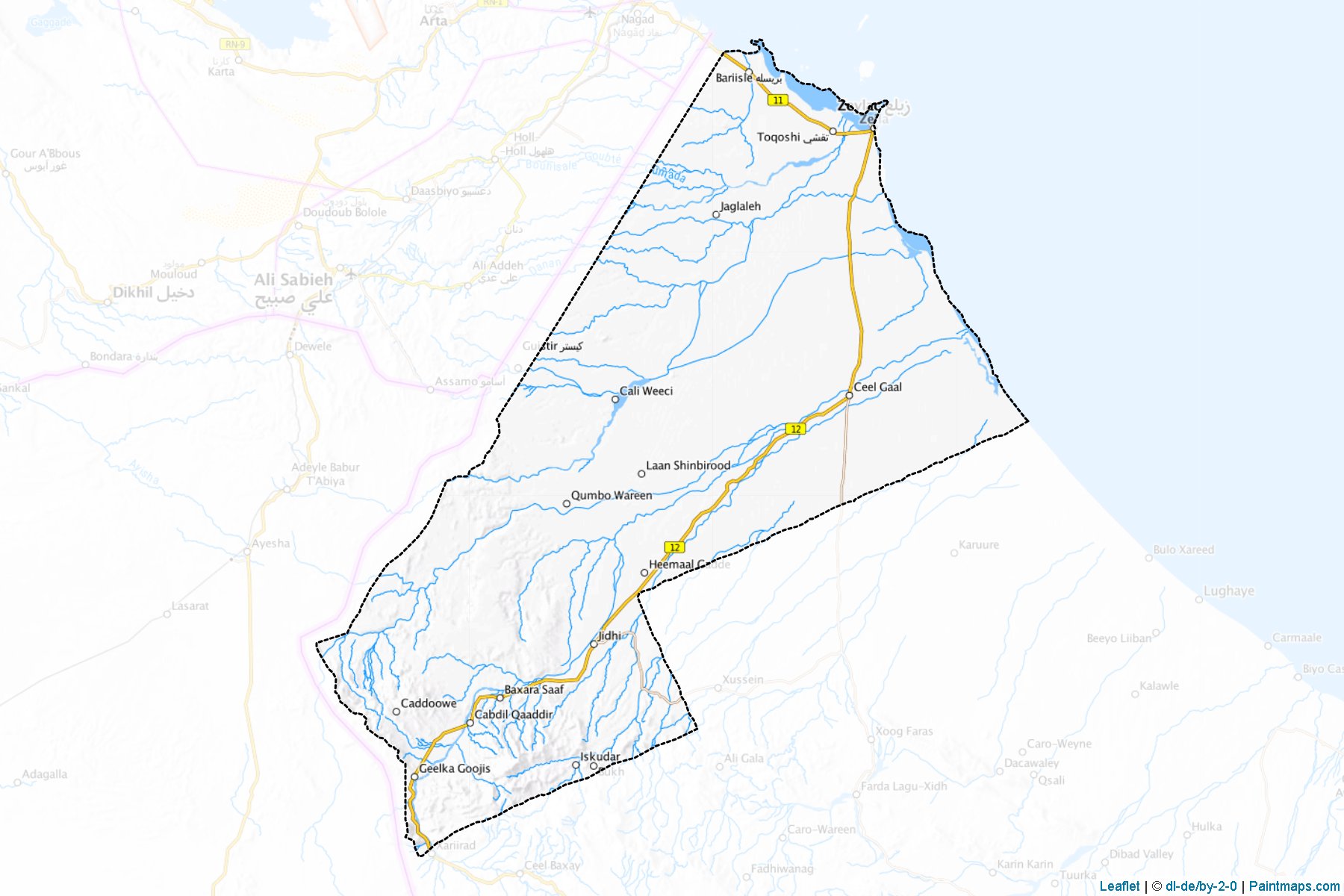 Muestras de recorte de mapas Zeylac (Awdal)-1