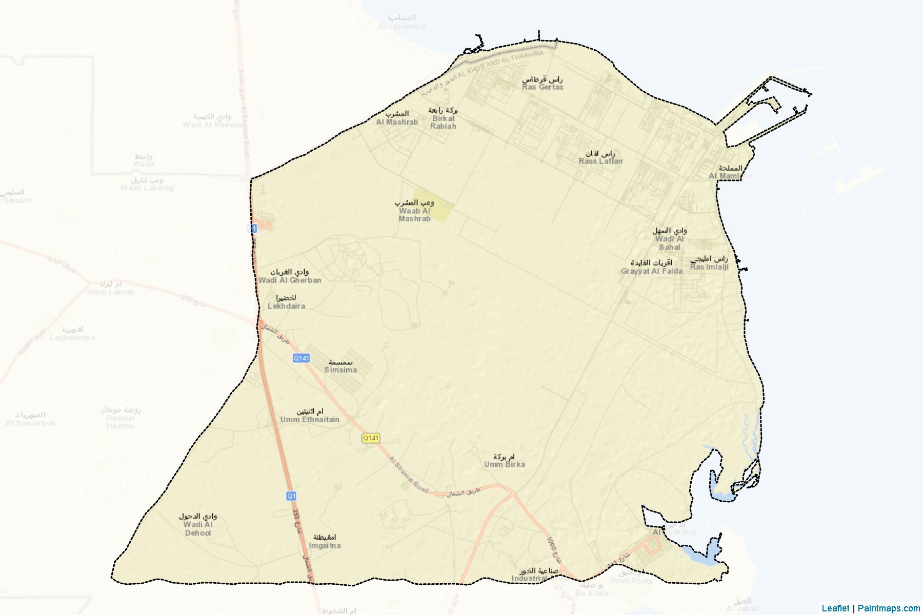 Al Thakhira/Rass Laffan/Umm Birka (Al Khor) Map Cropping Samples-2