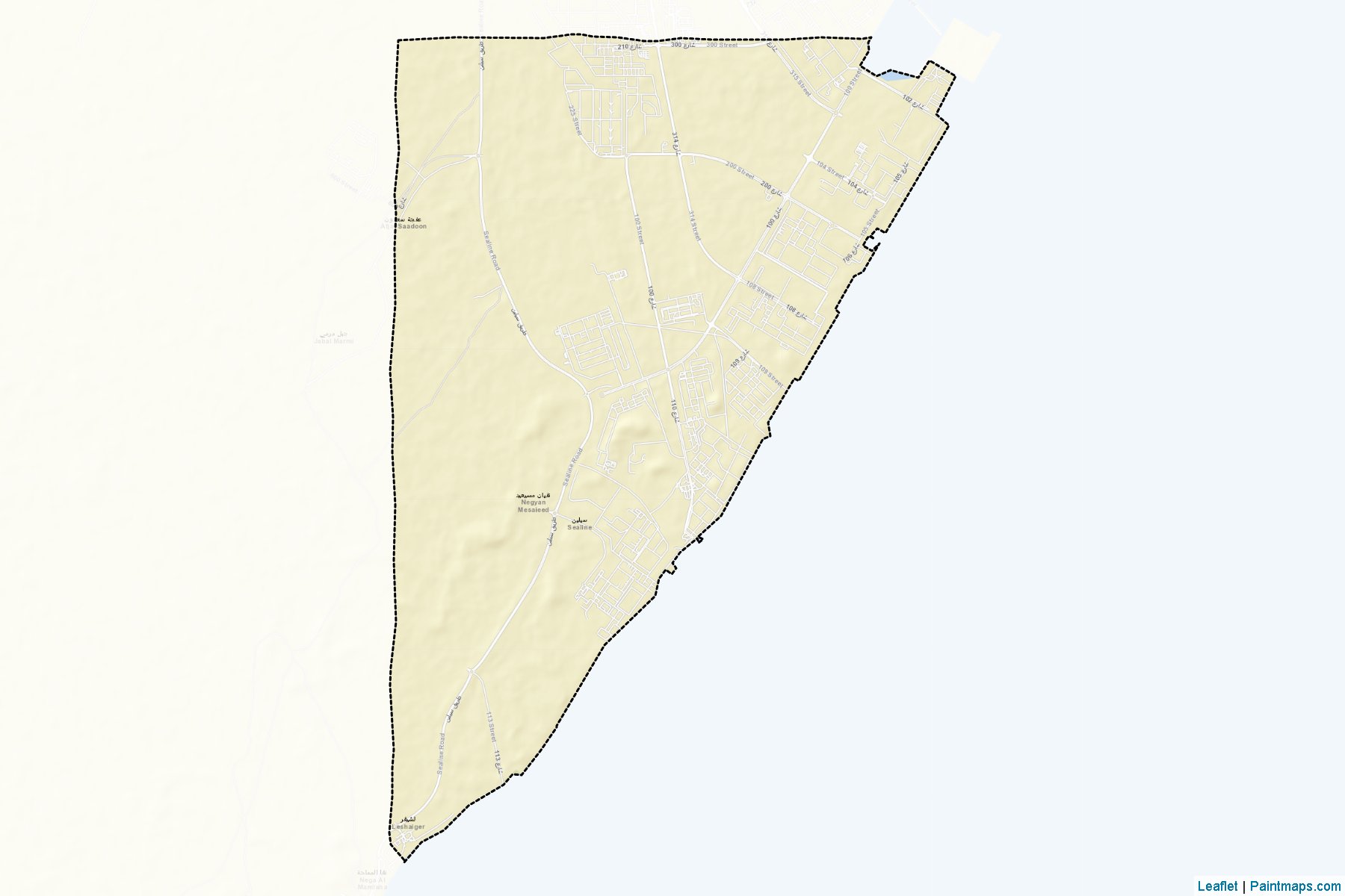 Muestras de recorte de mapas Mesaieed Industrial Area (Al Wakrah)-2