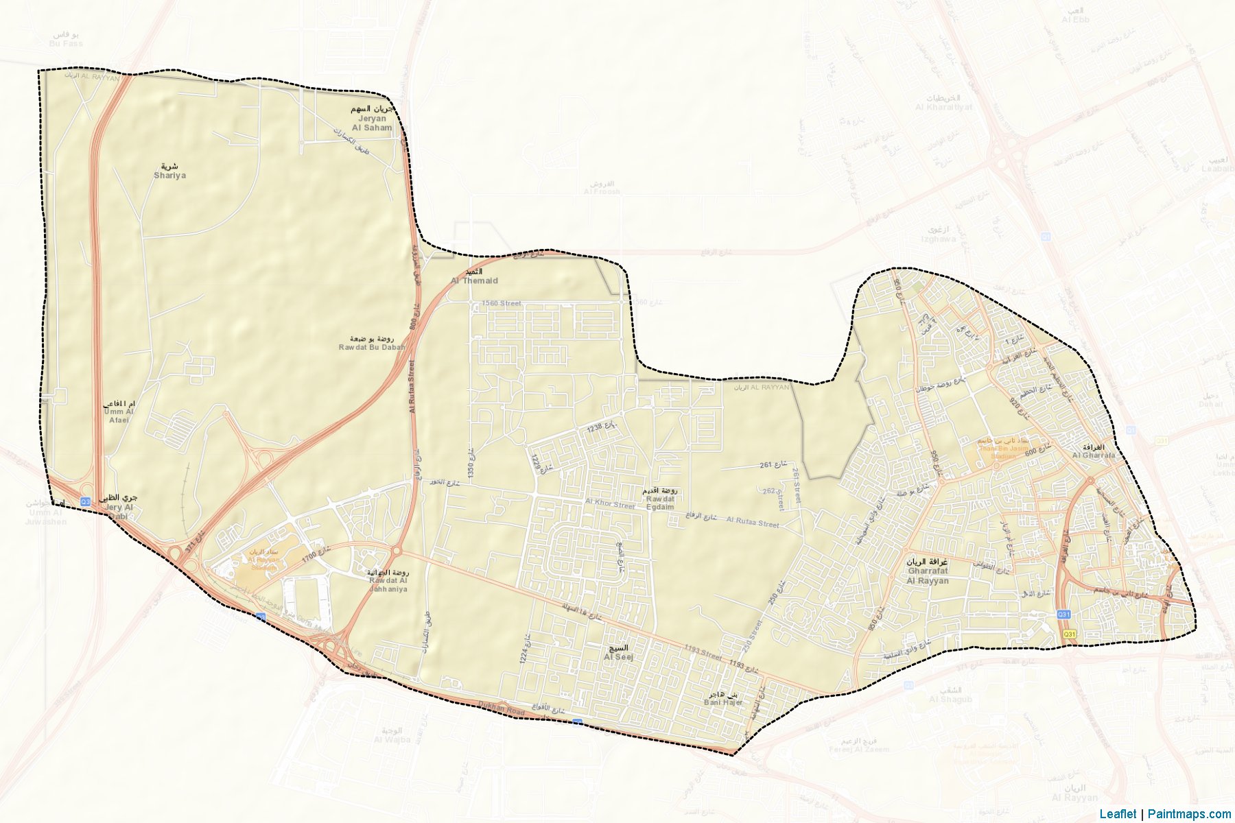 Al Gharrafa/Nasiriya/Izghawa/Bani Hajer (Al Rayyan) Map Cropping Samples-2