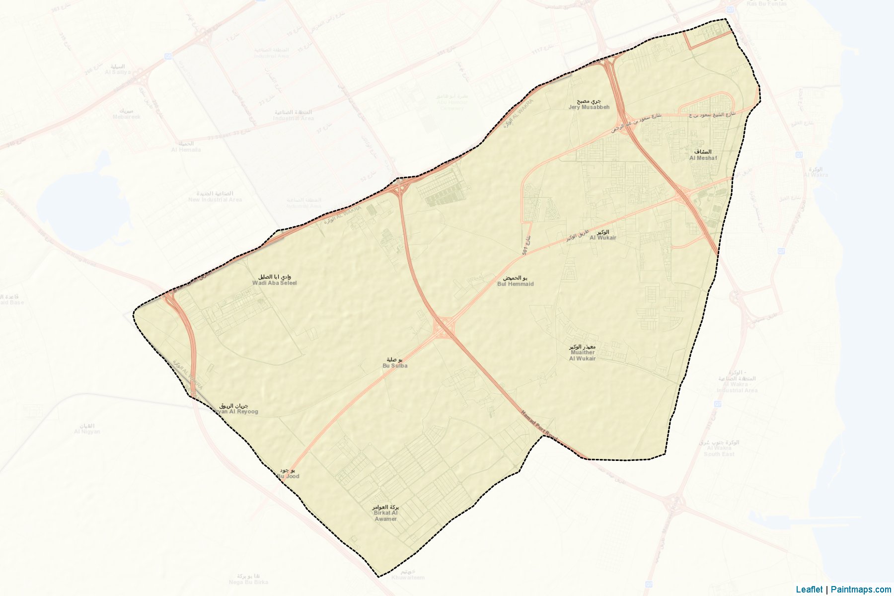 Al Thumama / Al Wukair / Al Mashaf (Al Wakra) Map Cropping Samples-2