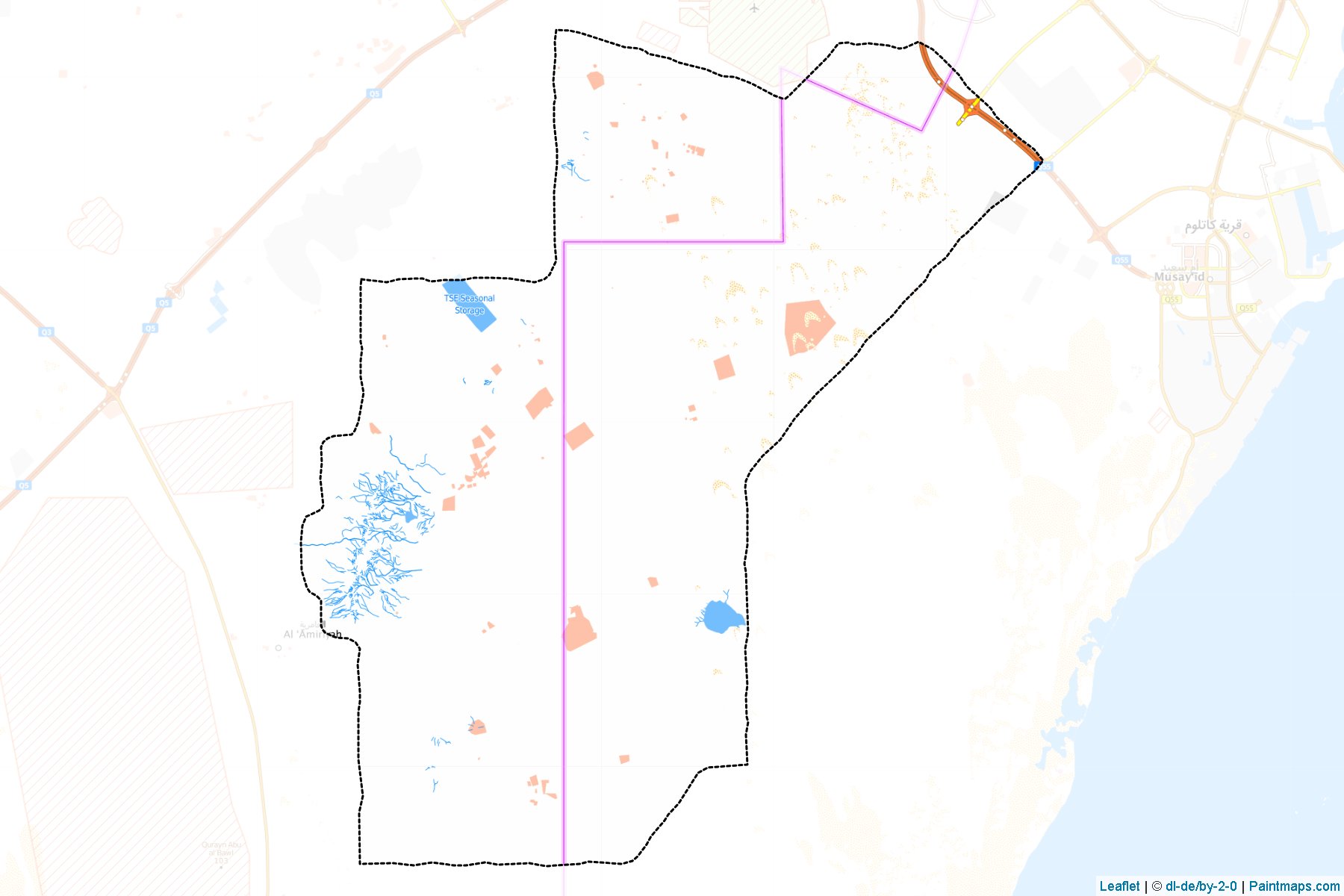 Muestras de recorte de mapas Al Kharrara (Al Wakrah)-1