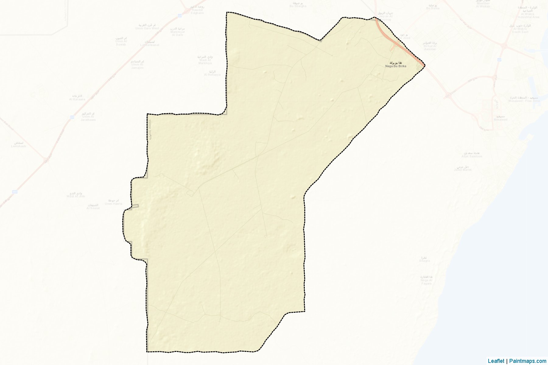 Muestras de recorte de mapas Al Kharrara (Al Wakrah)-2