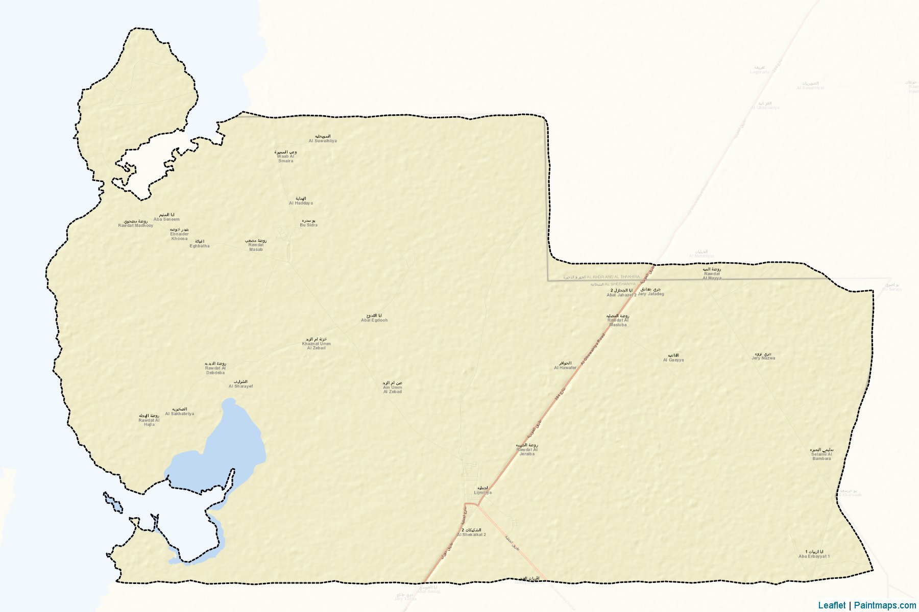 Muestras de recorte de mapas Lijmiliya (Al-Shahaniya)-2