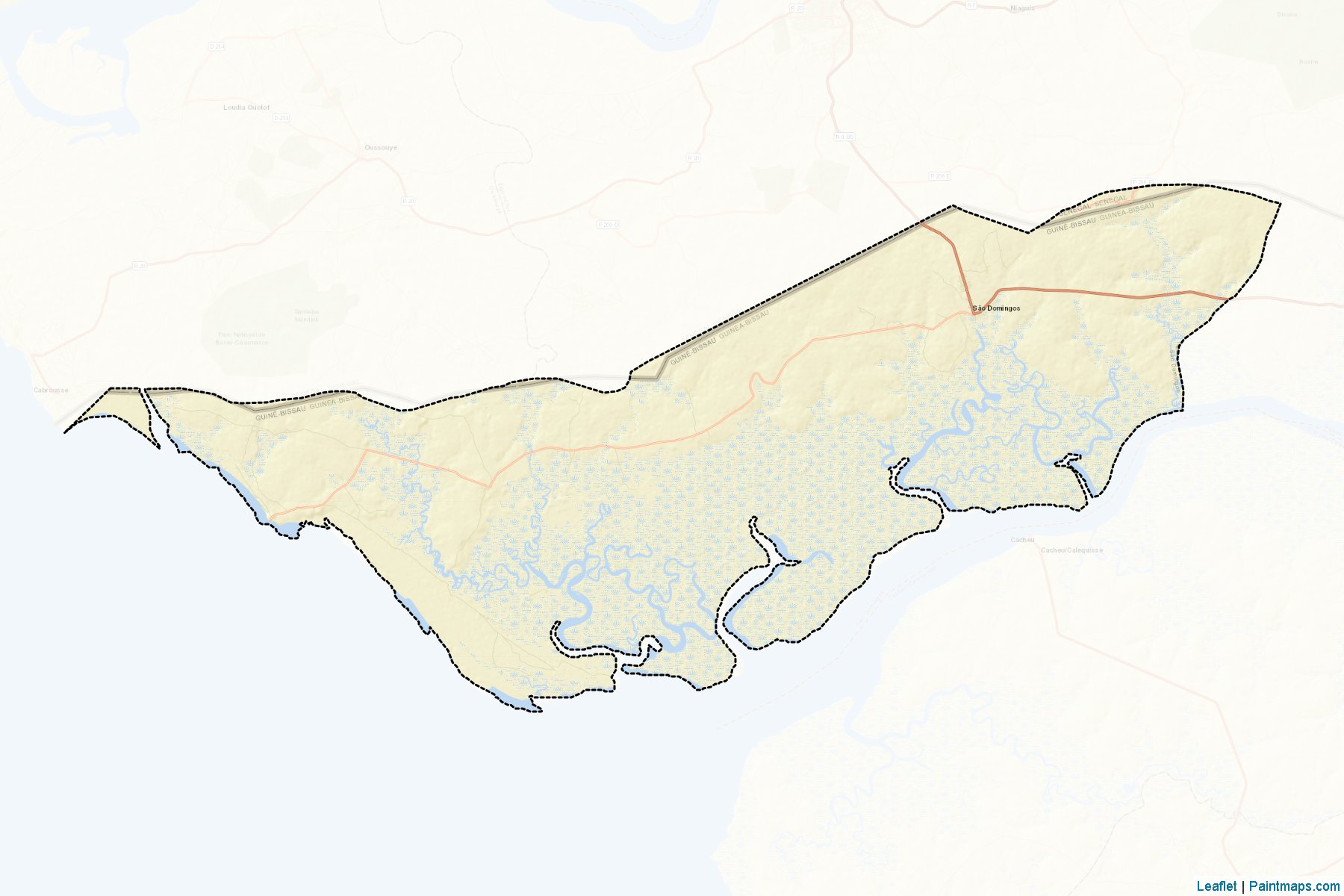 Muestras de recorte de mapas Sao Domingos (Cacheu)-2