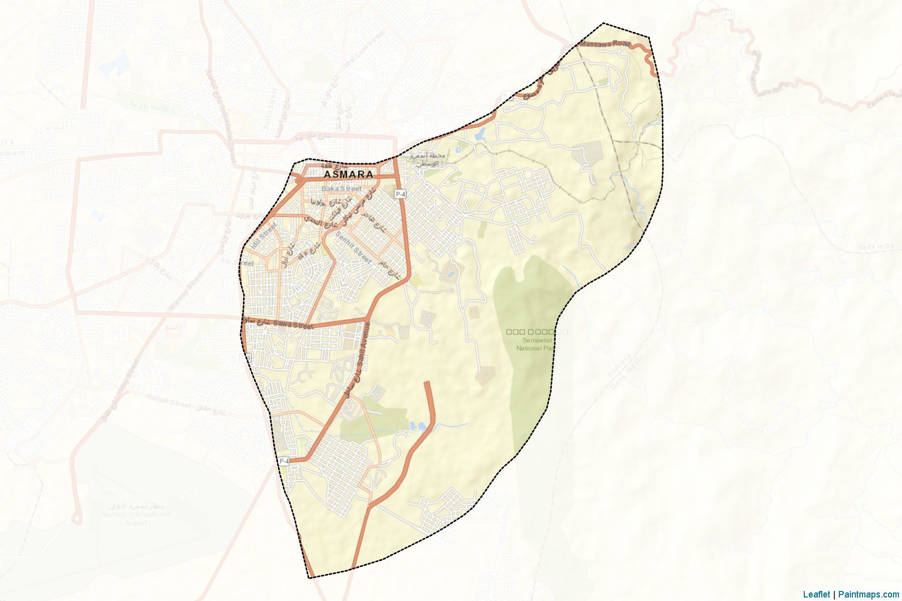 South Eastern Asmara (Maekel Region) Map Cropping Samples-2