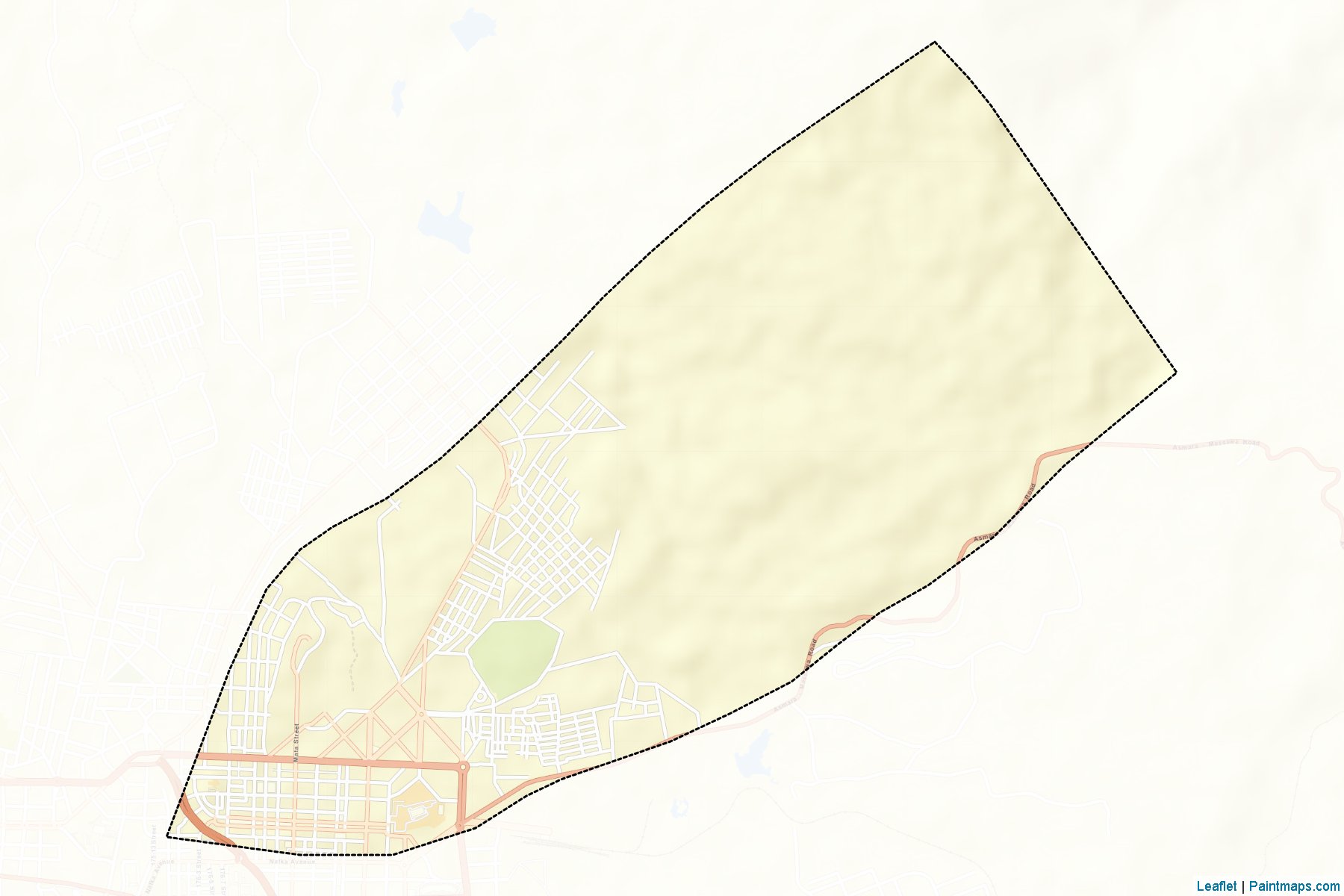 North Eastern Asmara (Maekel Region) Map Cropping Samples-2