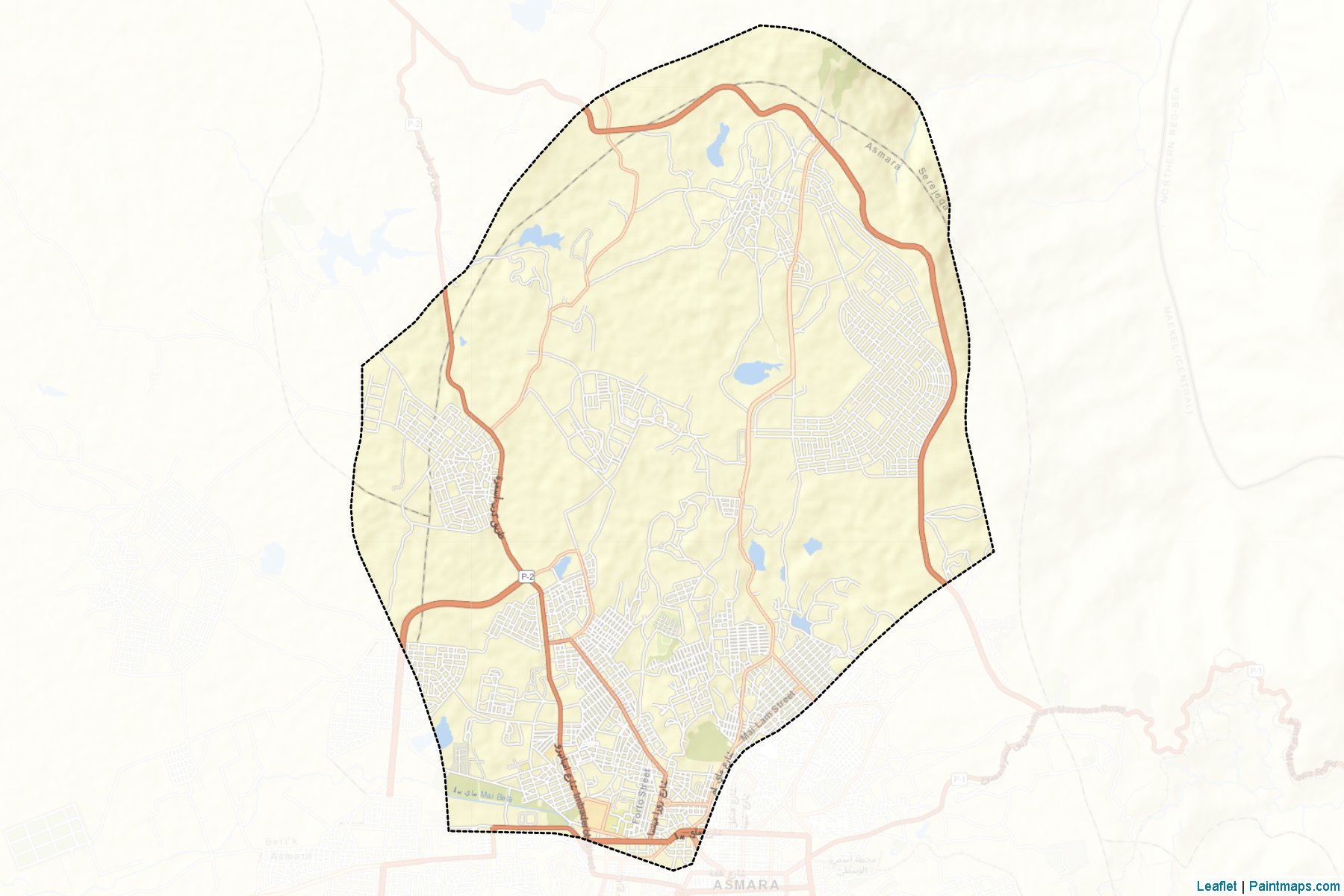 North Western Asmara (Maekel Region) Map Cropping Samples-2