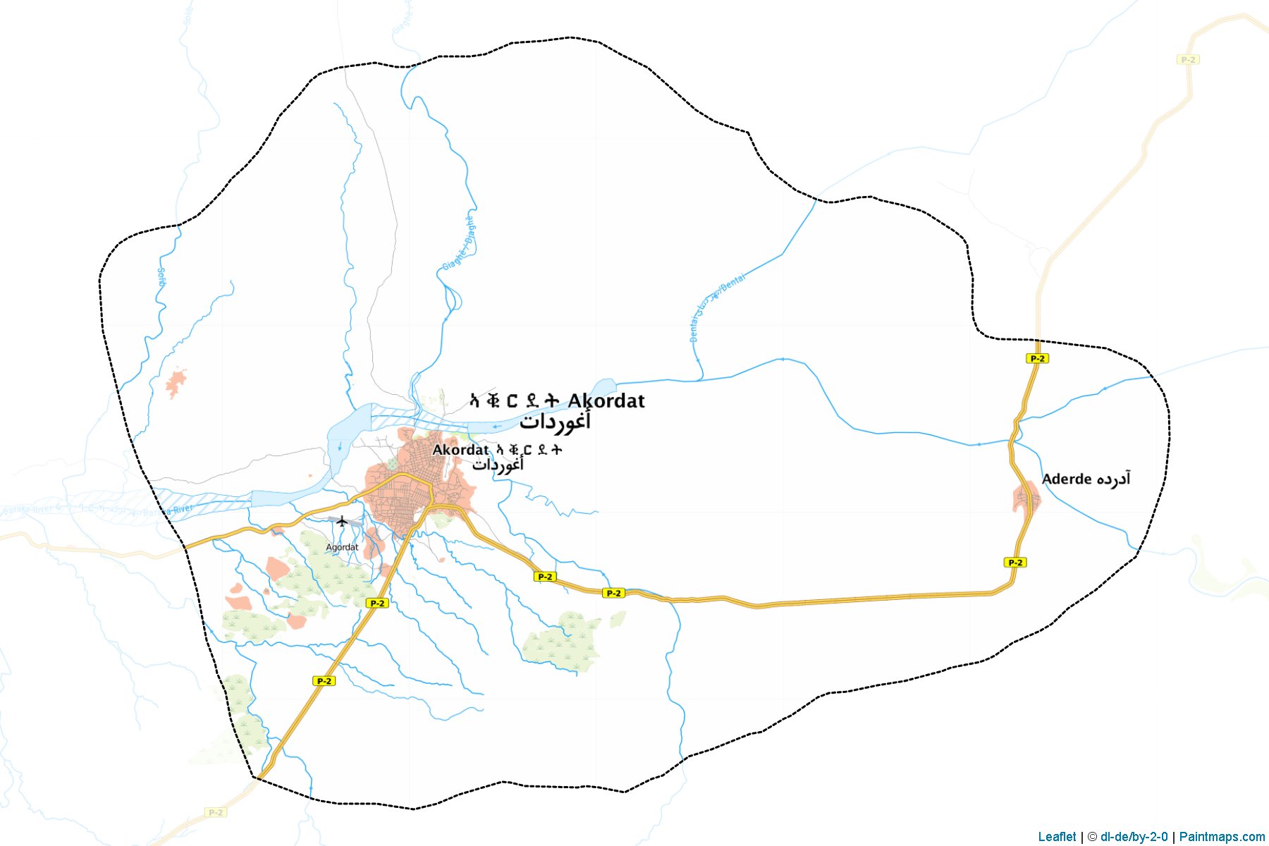 Akurdet City (Gash-Barka) Map Cropping Samples-1