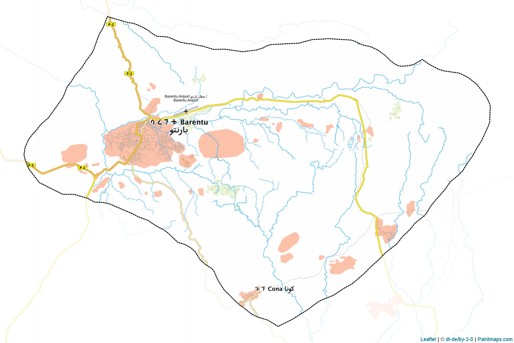 Barentu City (Gash-Barka) Map Cropping Samples-1