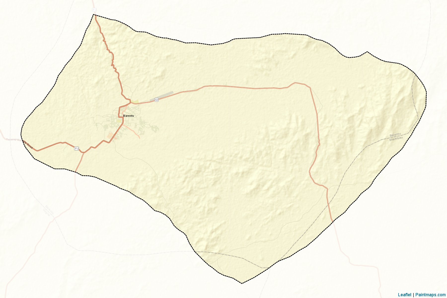 Barentu City (Gash-Barka) Map Cropping Samples-2