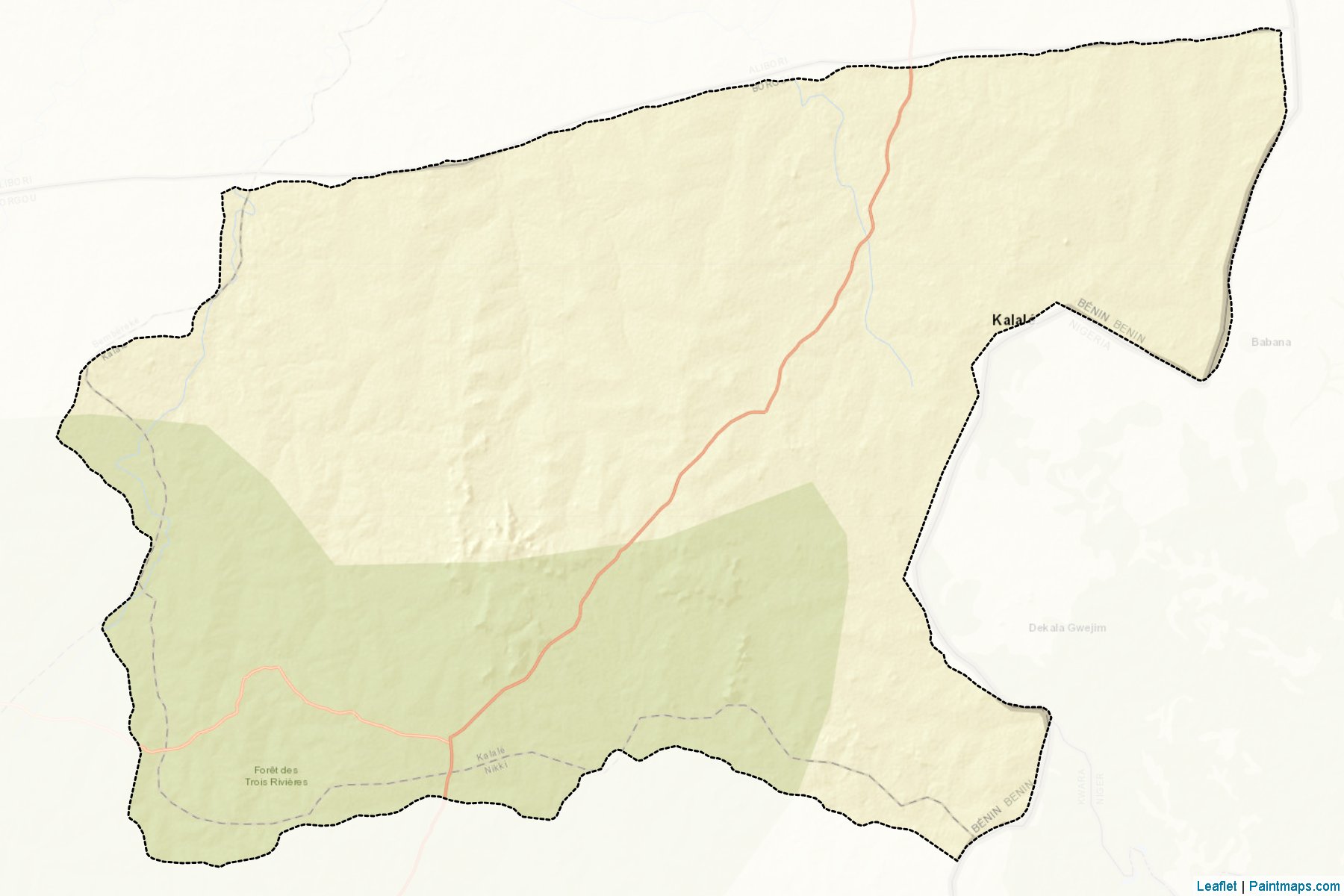 Muestras de recorte de mapas Kalale (Borgou)-2