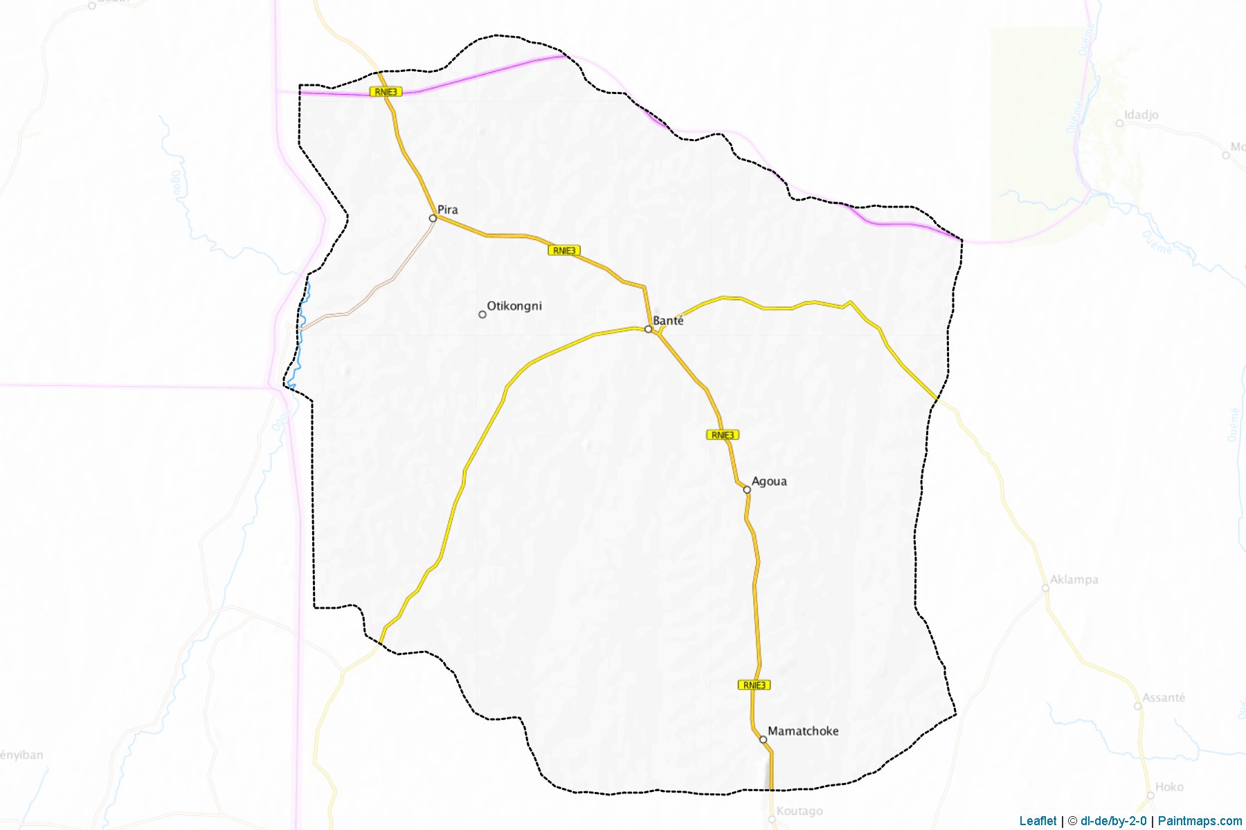 Muestras de recorte de mapas Bante (Collines)-1