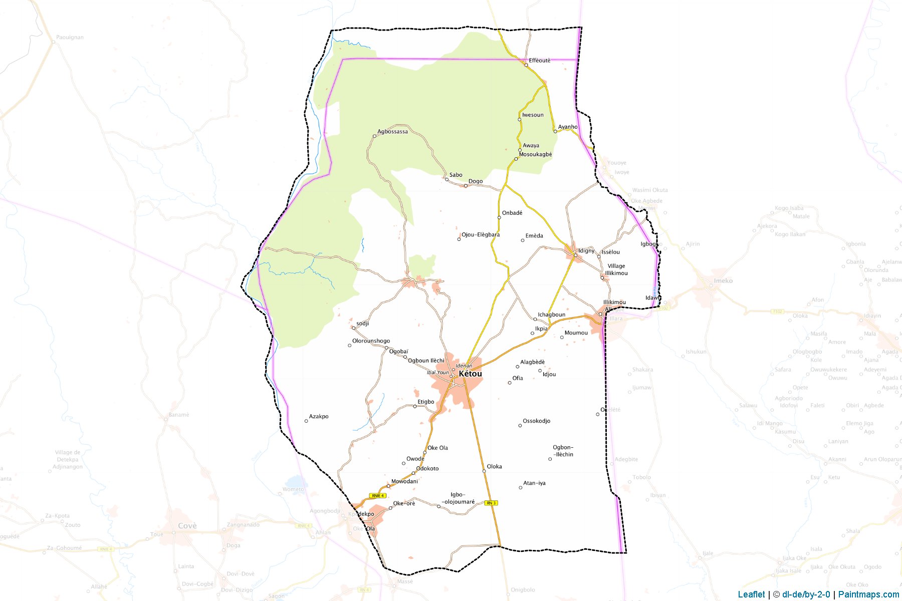 Kétou (Plateau Department) Map Cropping Samples-1