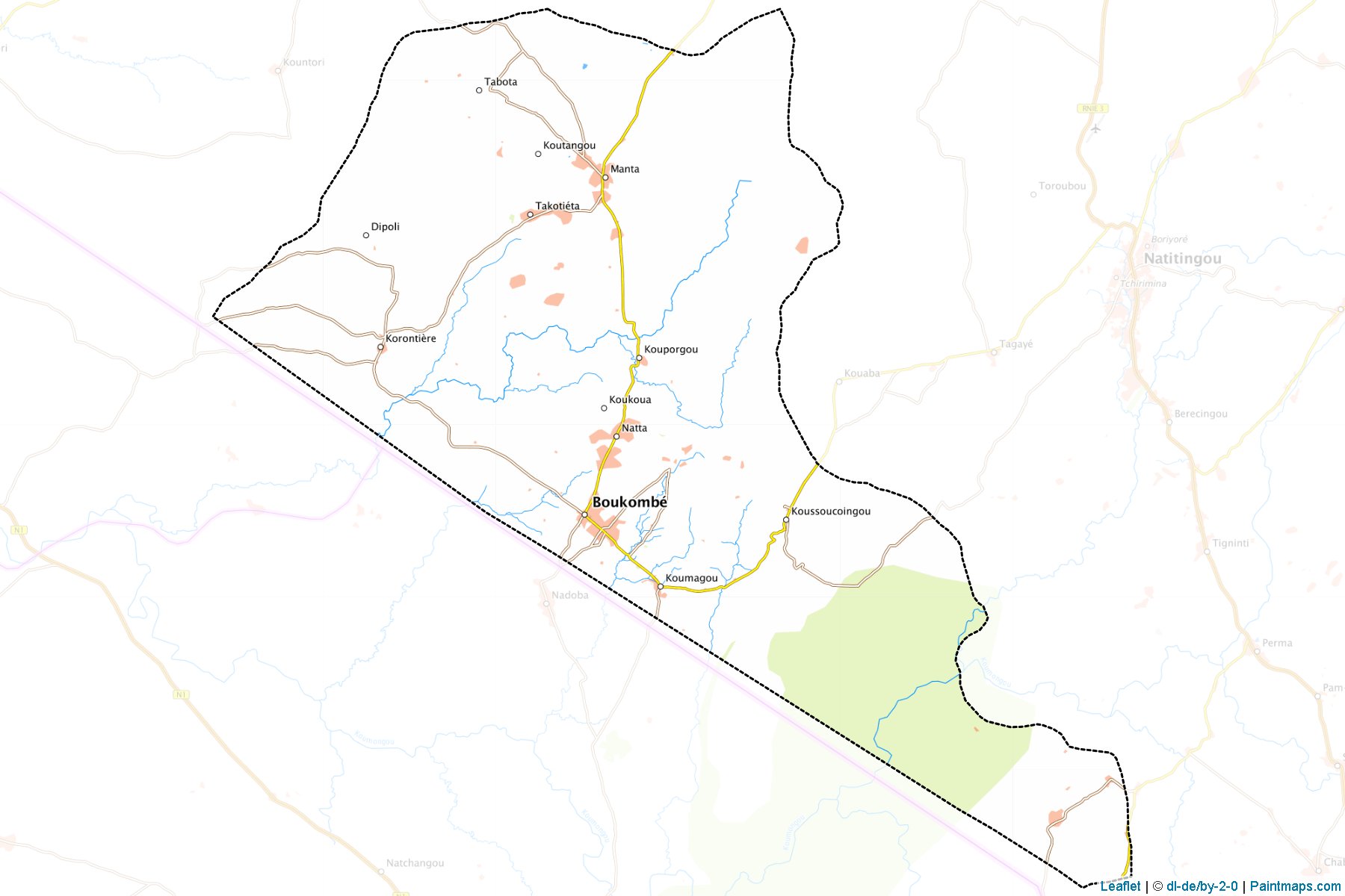 Boukoumbé (Atakora Department) Map Cropping Samples-1