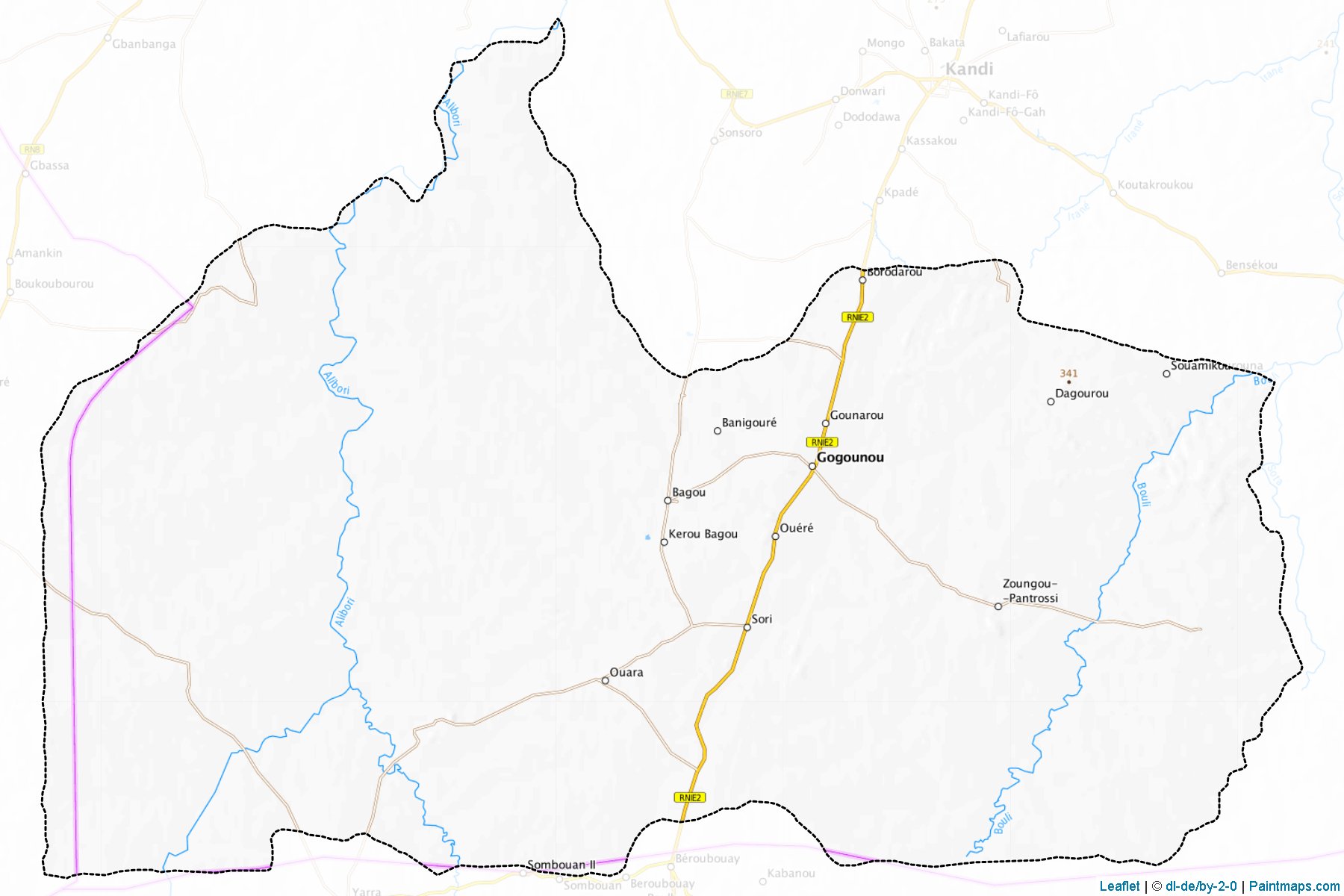 Gogounou (Alibori Department) Map Cropping Samples-1