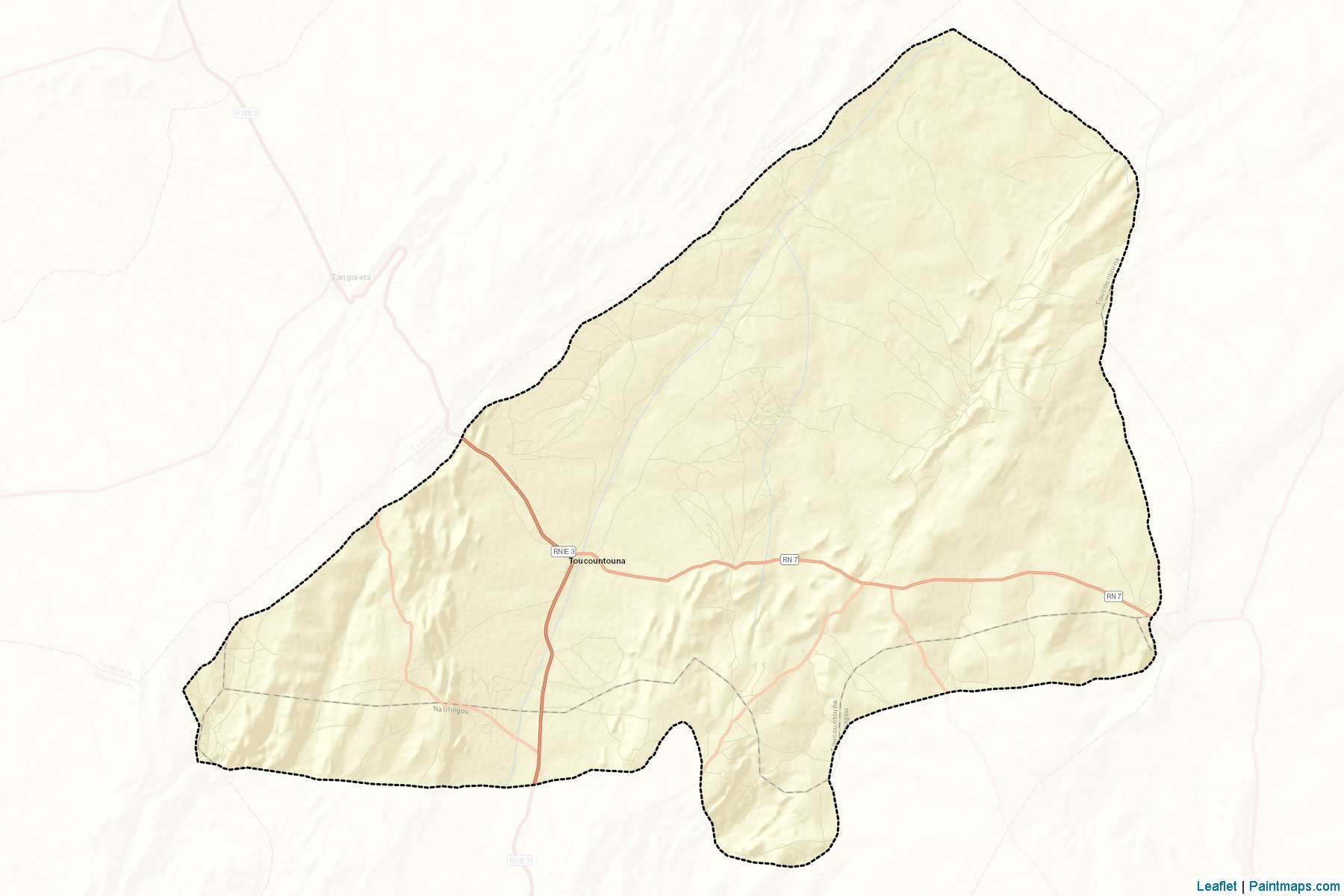 Toucountouna (Atakora Department) Map Cropping Samples-2