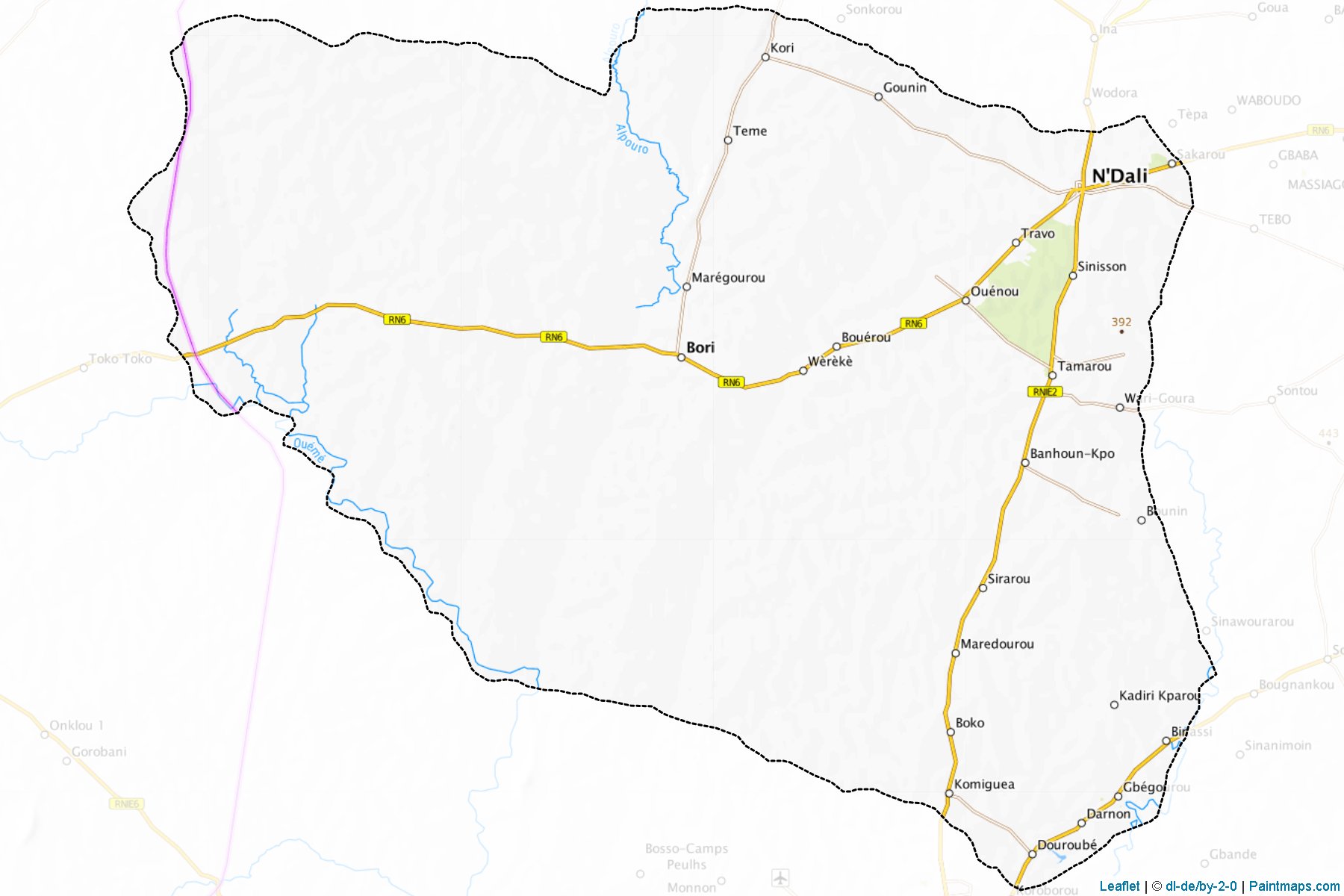 N'dali (Borgou Departmanı) Haritası Örnekleri-1