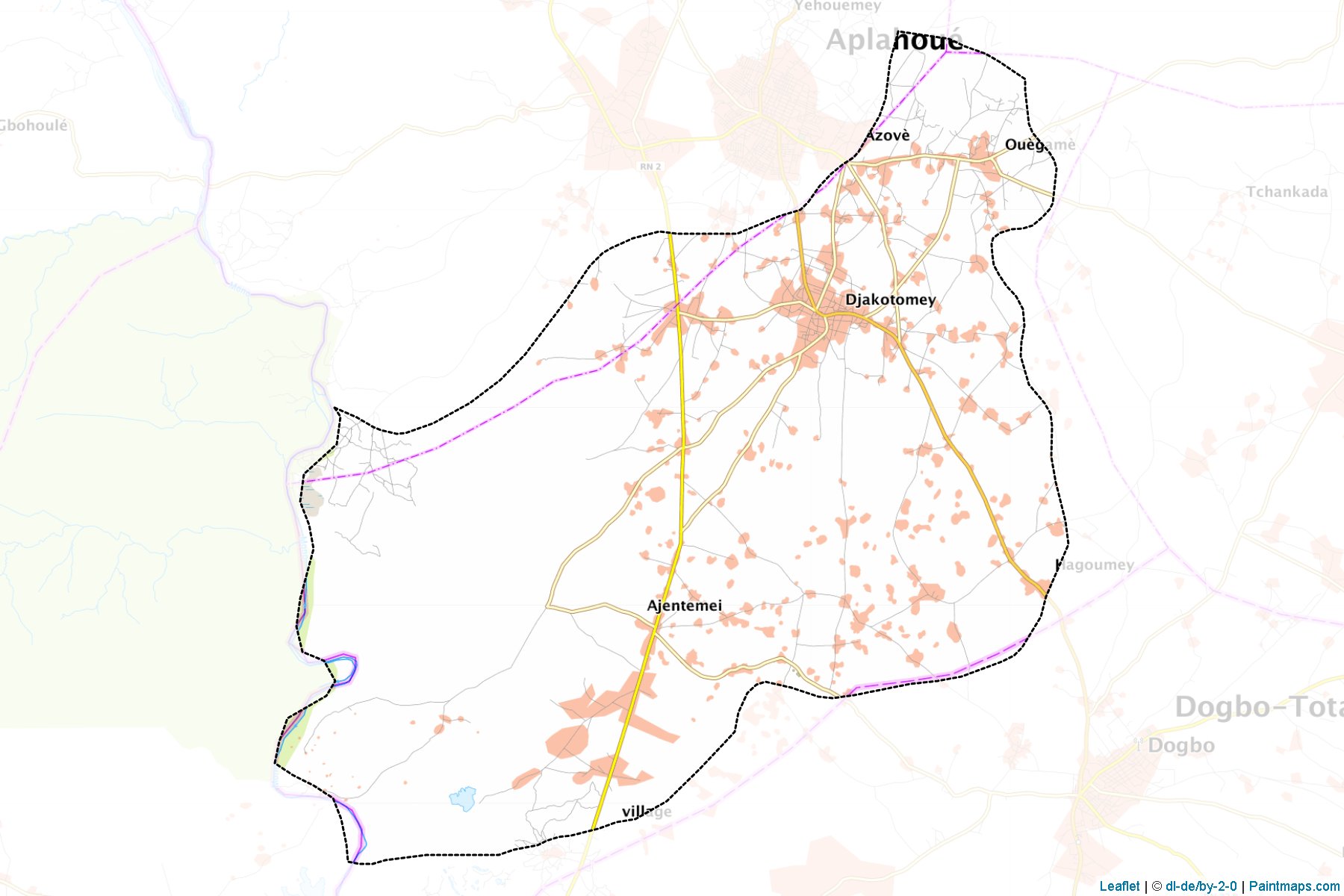 Muestras de recorte de mapas Djakotomey (Kouffo)-1