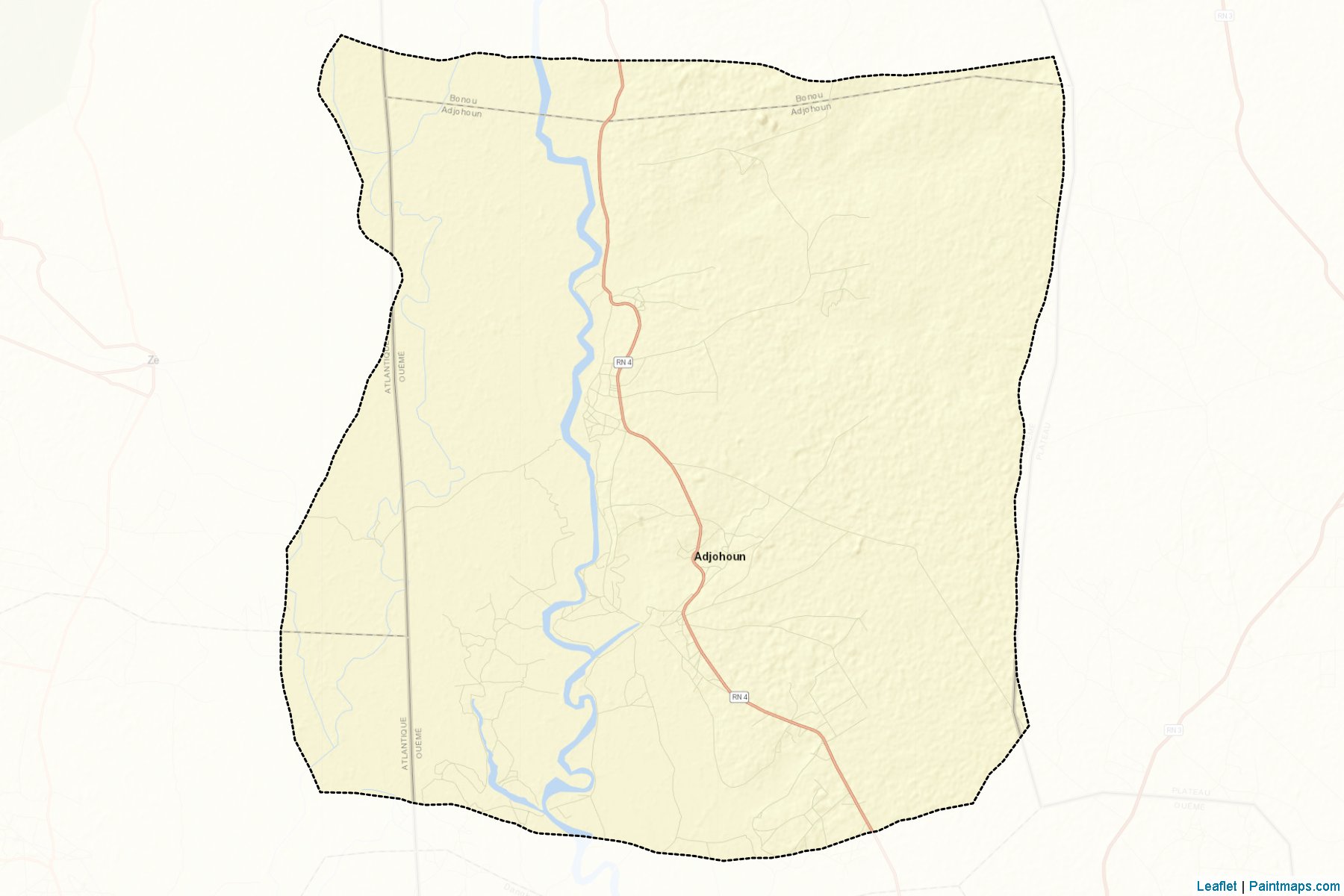 Muestras de recorte de mapas Adjohoun (Ouémé)-2