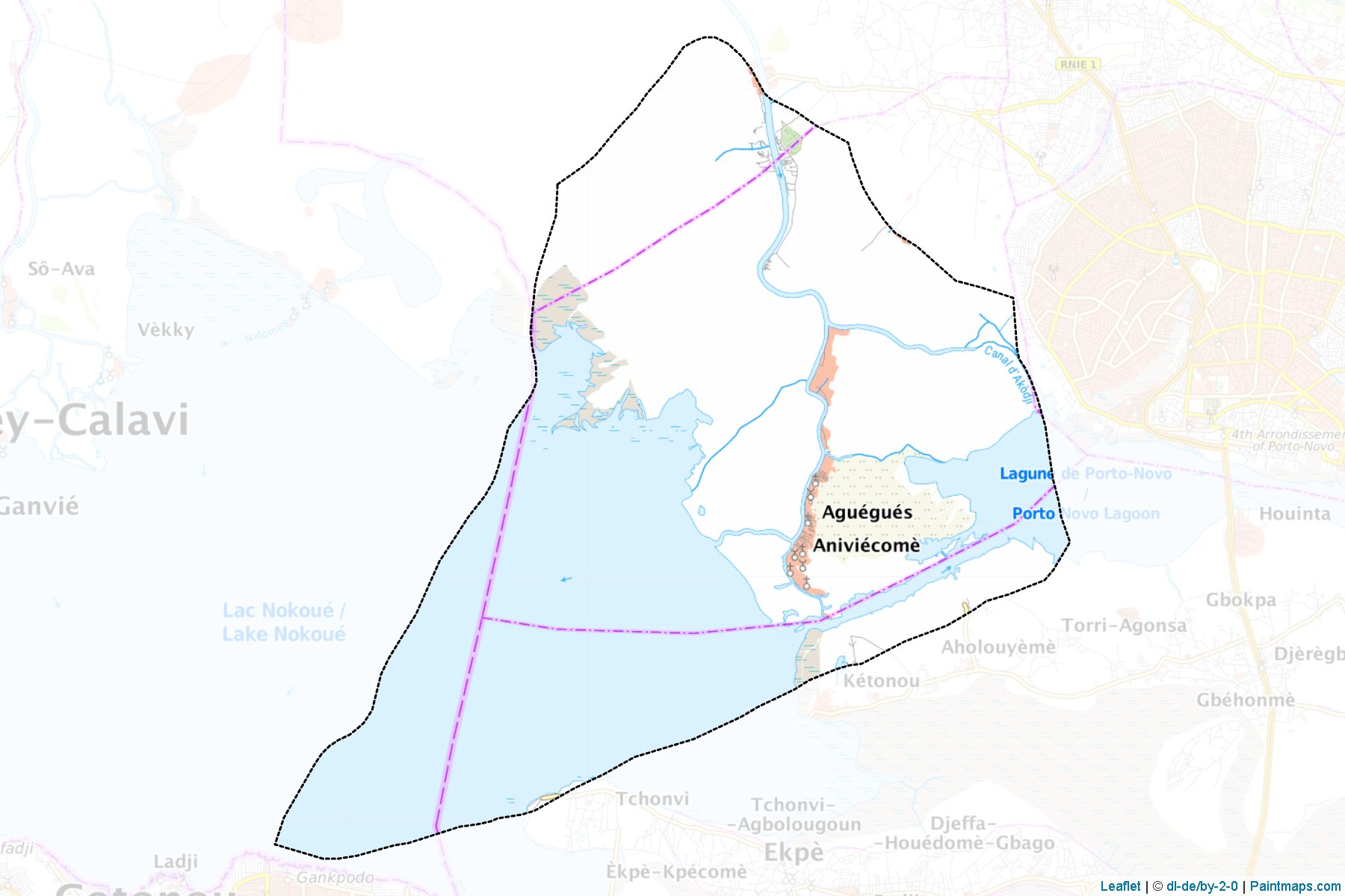 Muestras de recorte de mapas Aguegues (Ouémé)-1