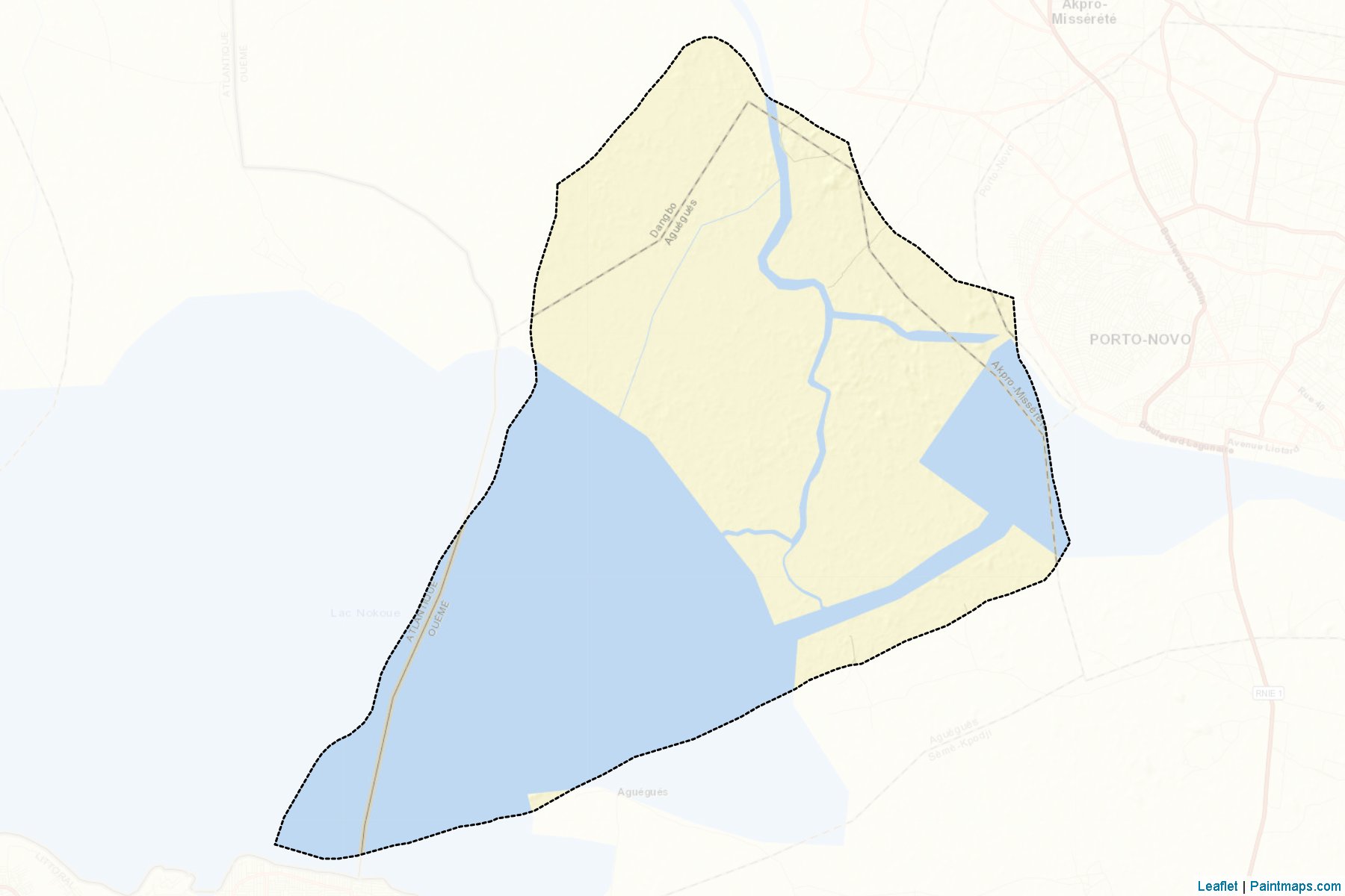 Muestras de recorte de mapas Aguegues (Ouémé)-2