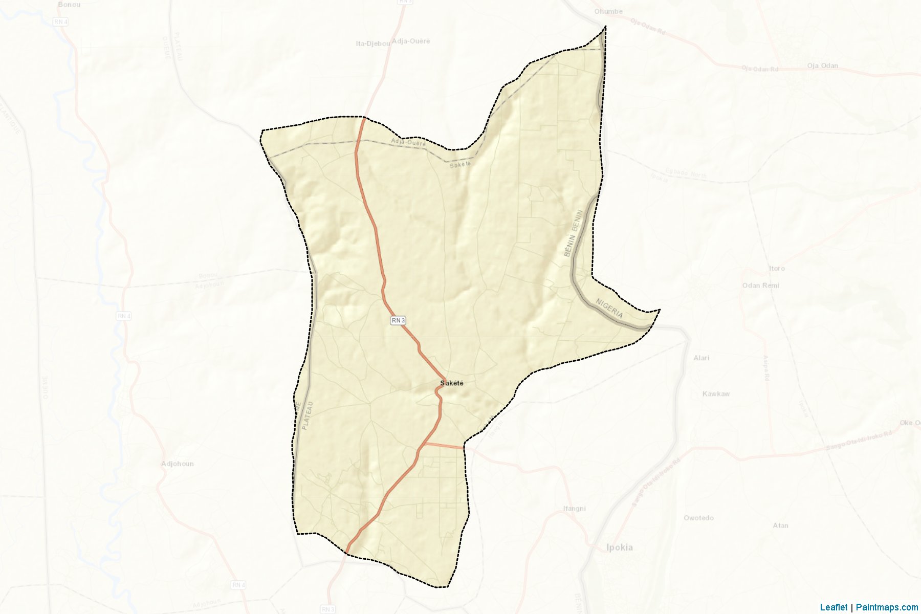 Sakété (Plateau Department) Map Cropping Samples-2