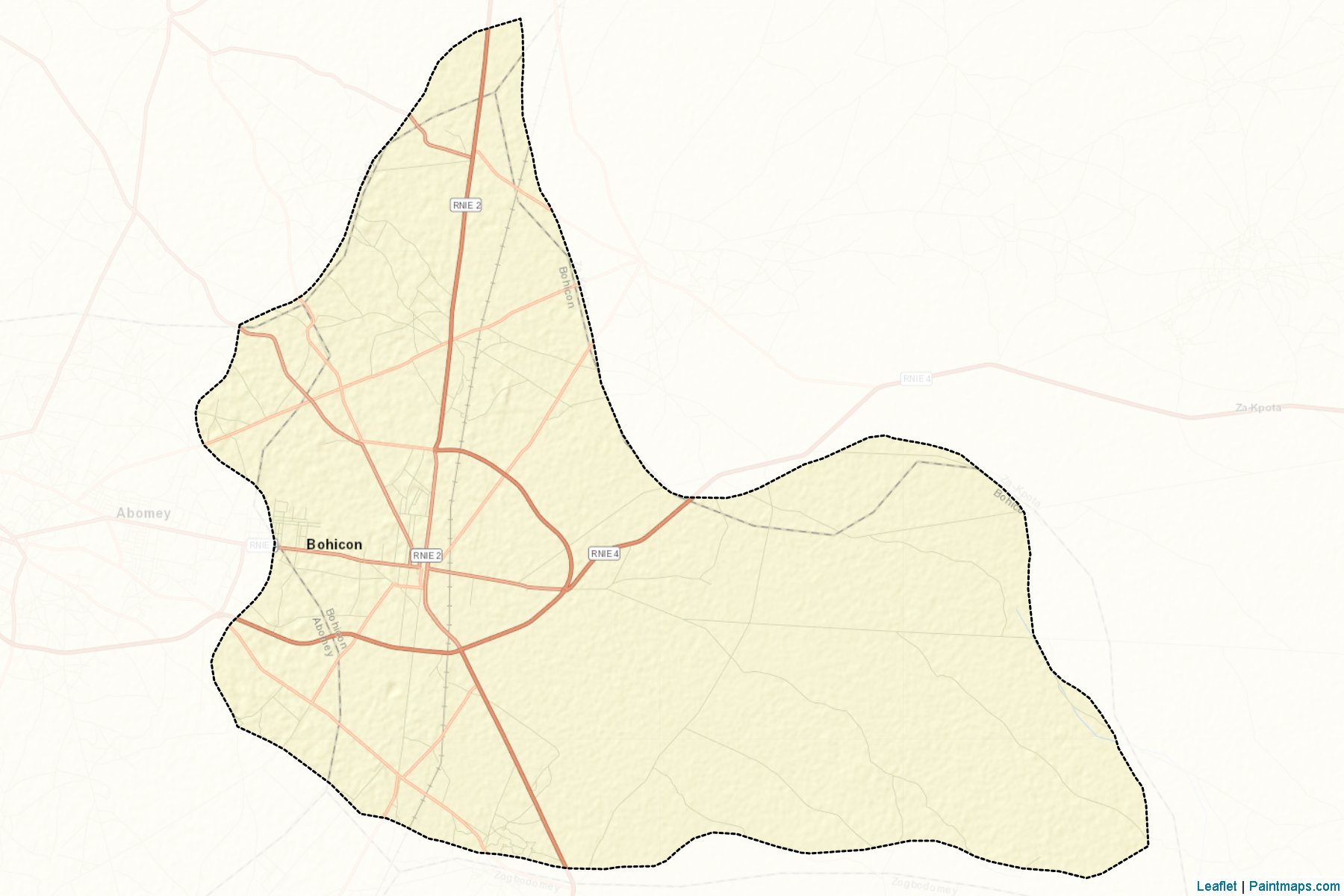 Bohicon (Zou Departmanı) Haritası Örnekleri-2