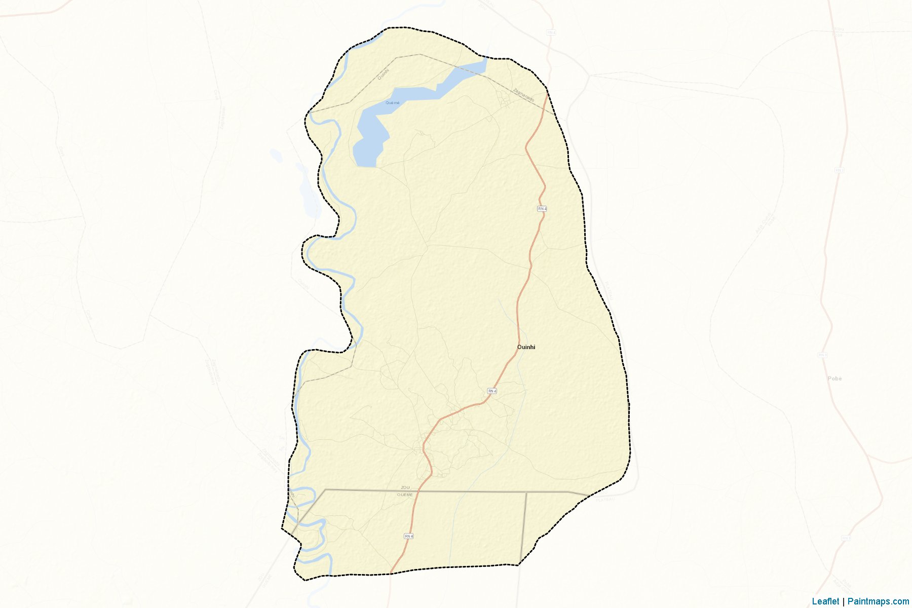 Muestras de recorte de mapas Ouinhi (Zou)-2