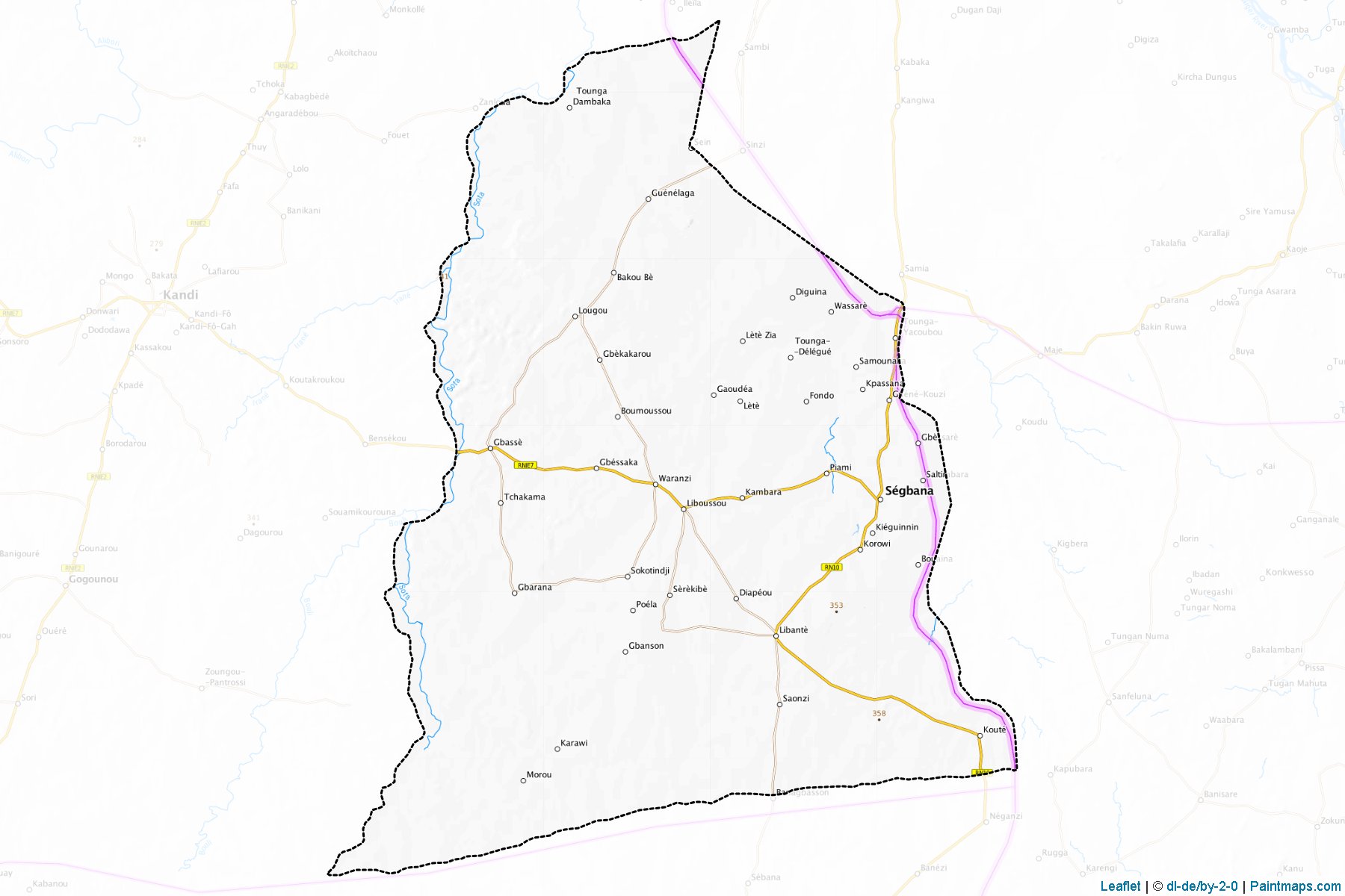 Muestras de recorte de mapas Segbana (Alibori)-1