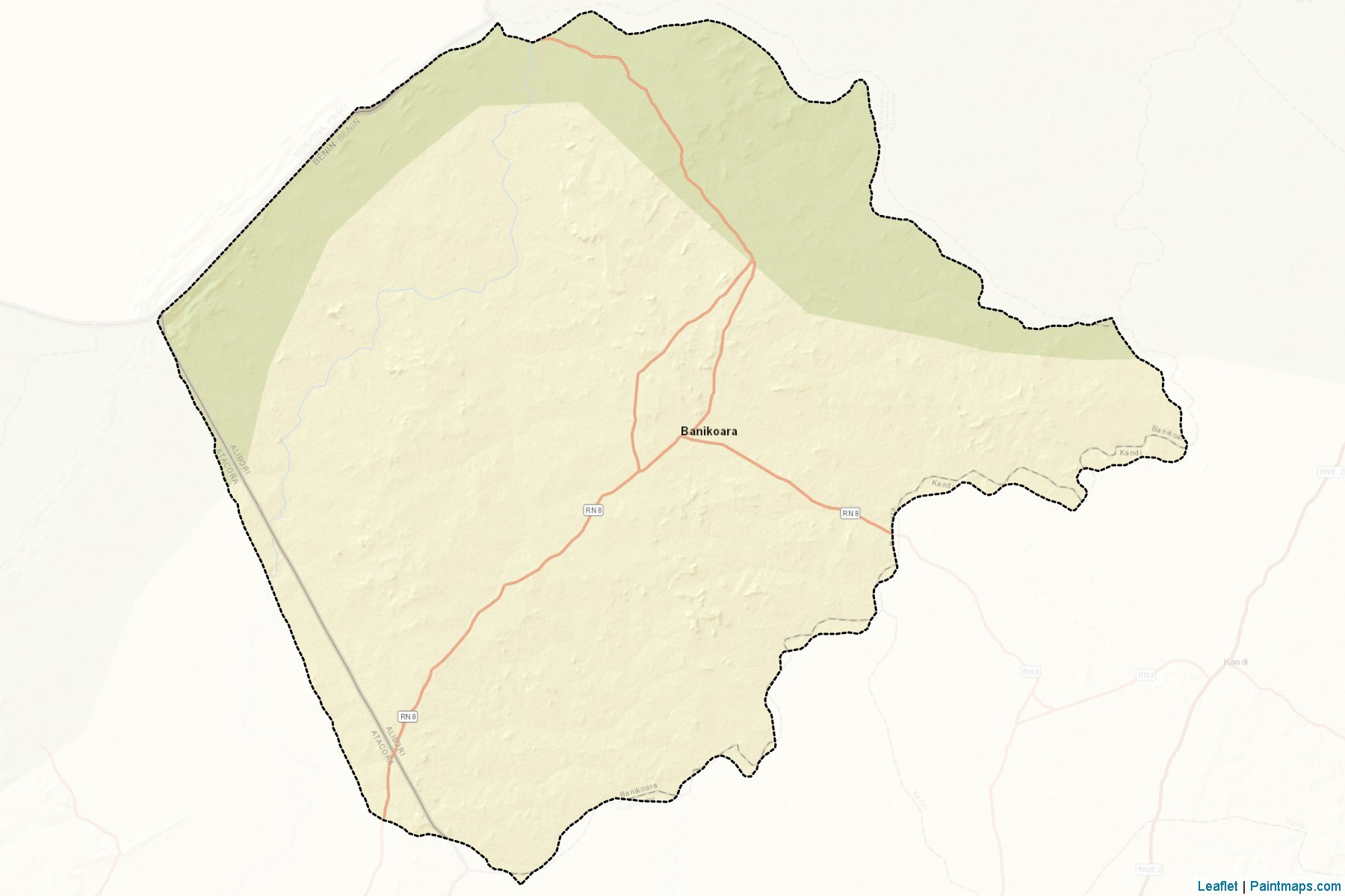 Muestras de recorte de mapas Banikoara (Alibori)-2