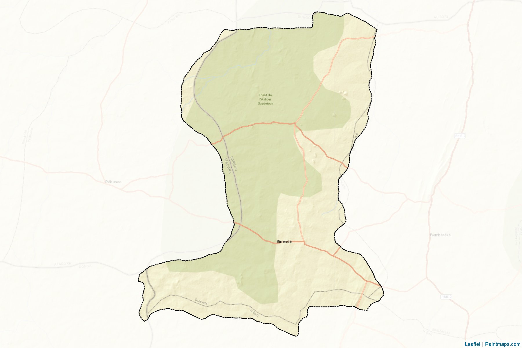 Sinende (Borgou Departmanı) Haritası Örnekleri-2