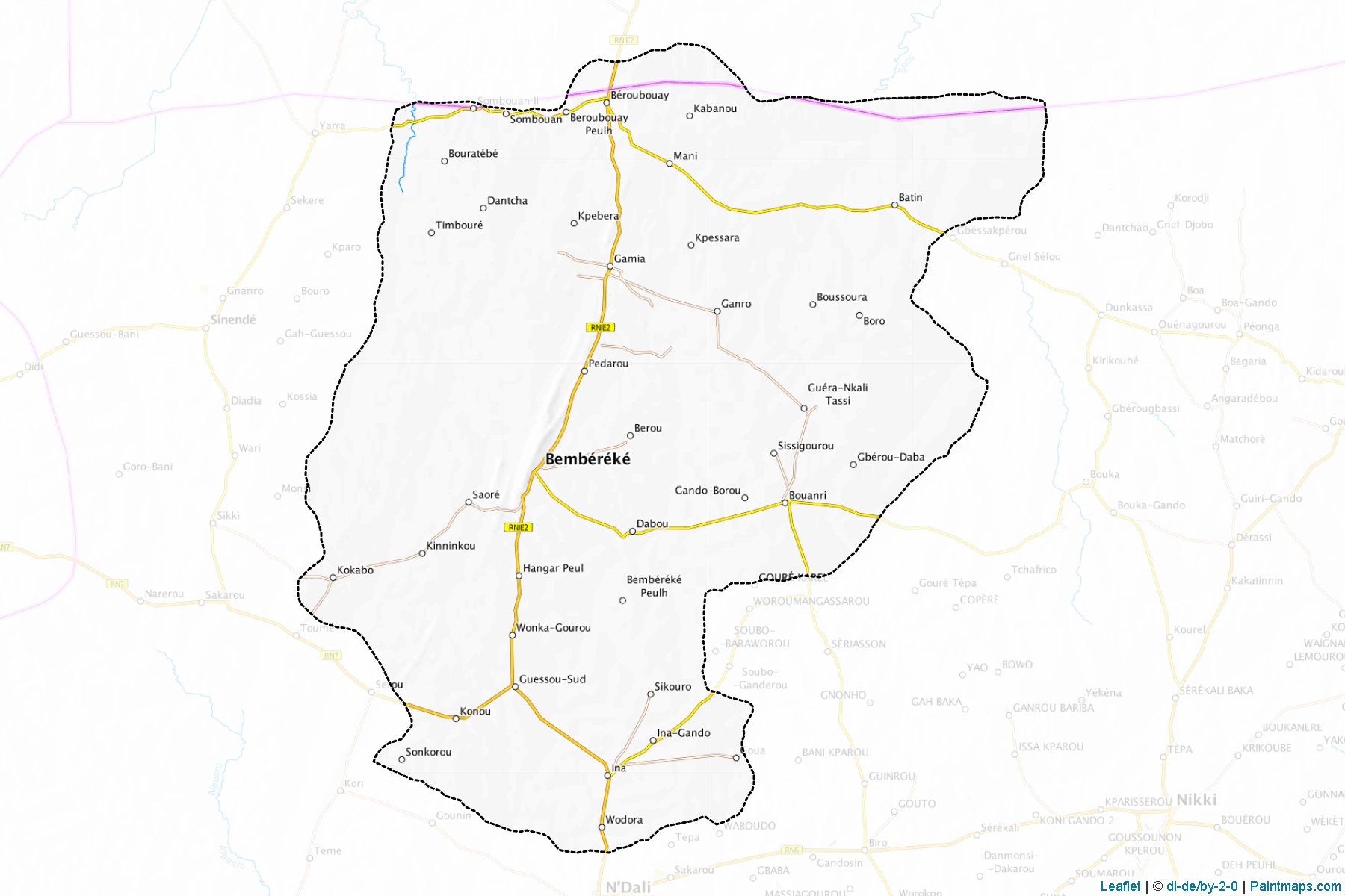 Bembereke (Borgou Departmanı) Haritası Örnekleri-1