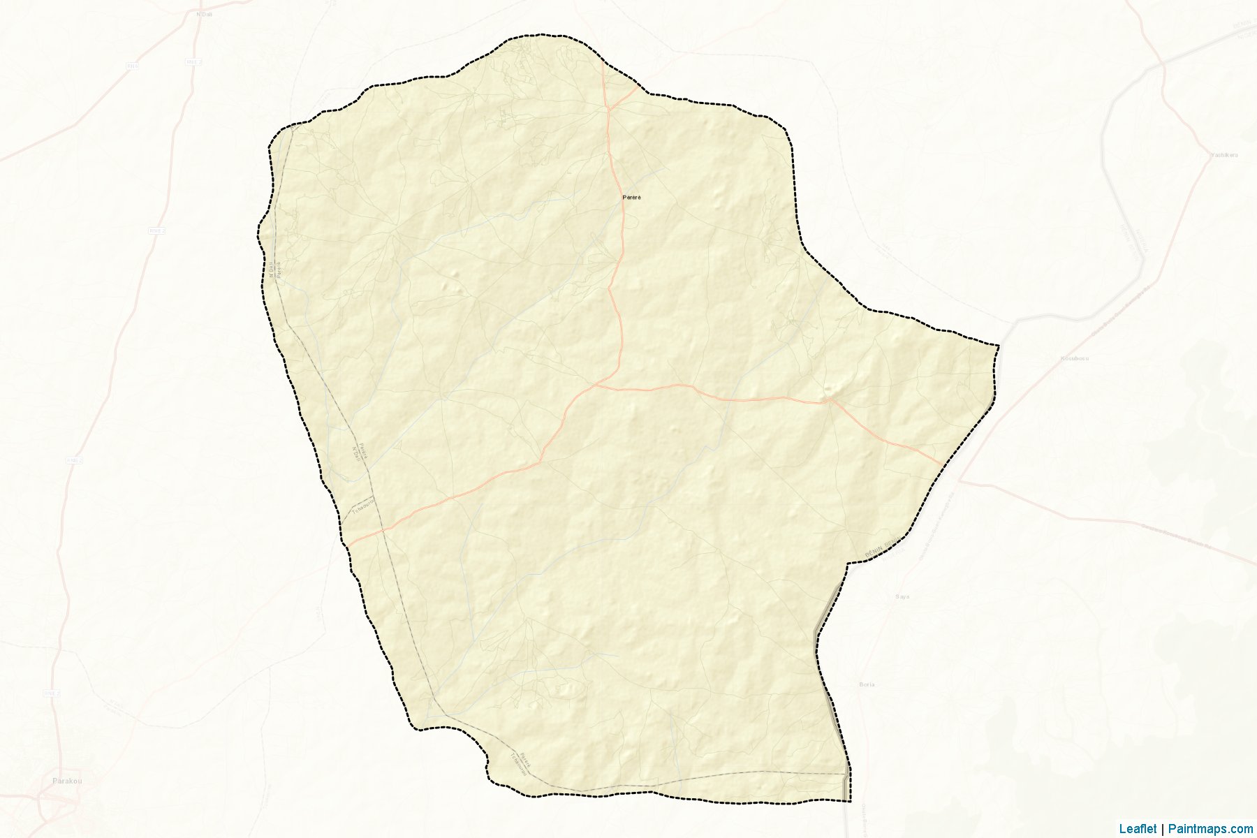 Muestras de recorte de mapas Perere (Borgou)-2