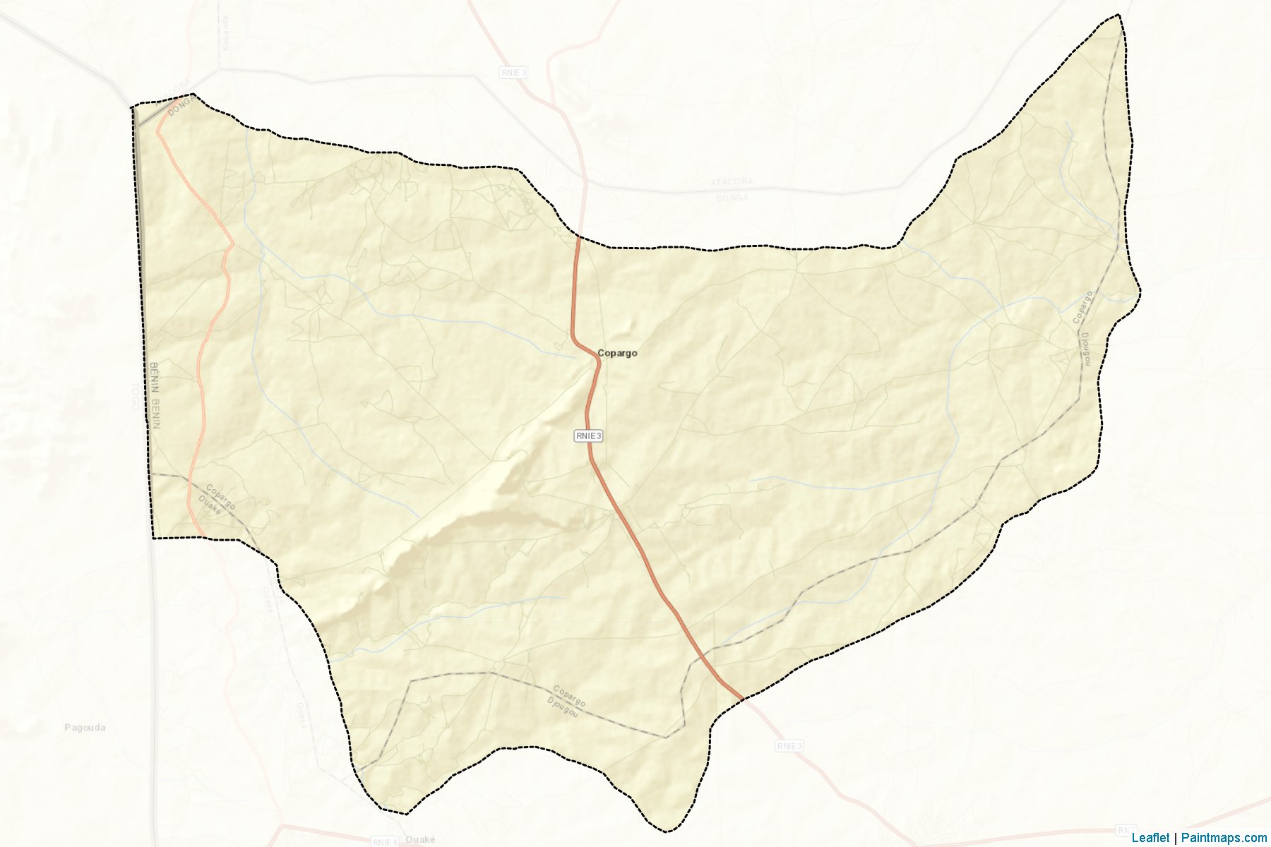 Muestras de recorte de mapas Copargo (Donga)-2