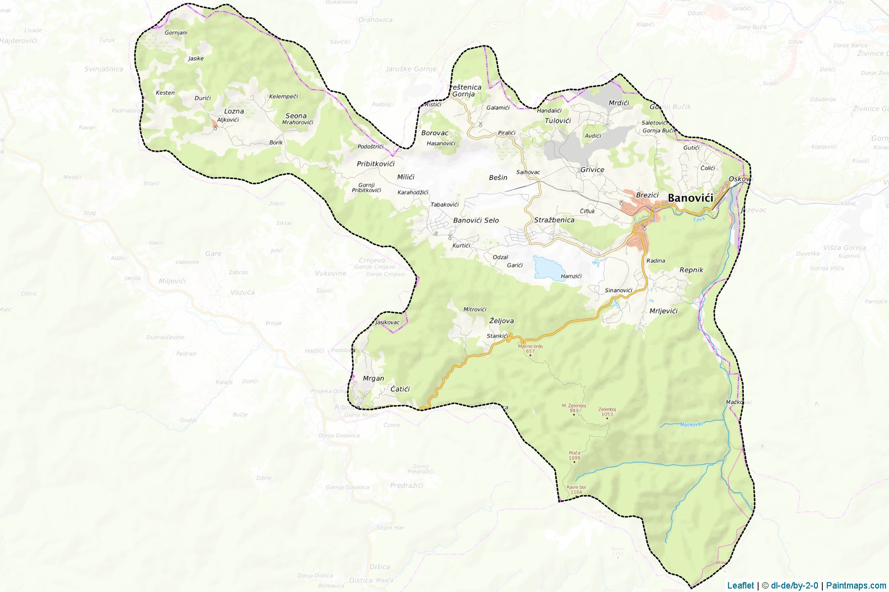 Banovici (Tuzla) Map Cropping Samples-1