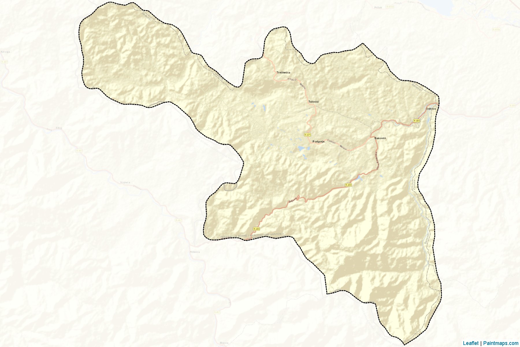 Muestras de recorte de mapas Banovici (Tuzla)-2