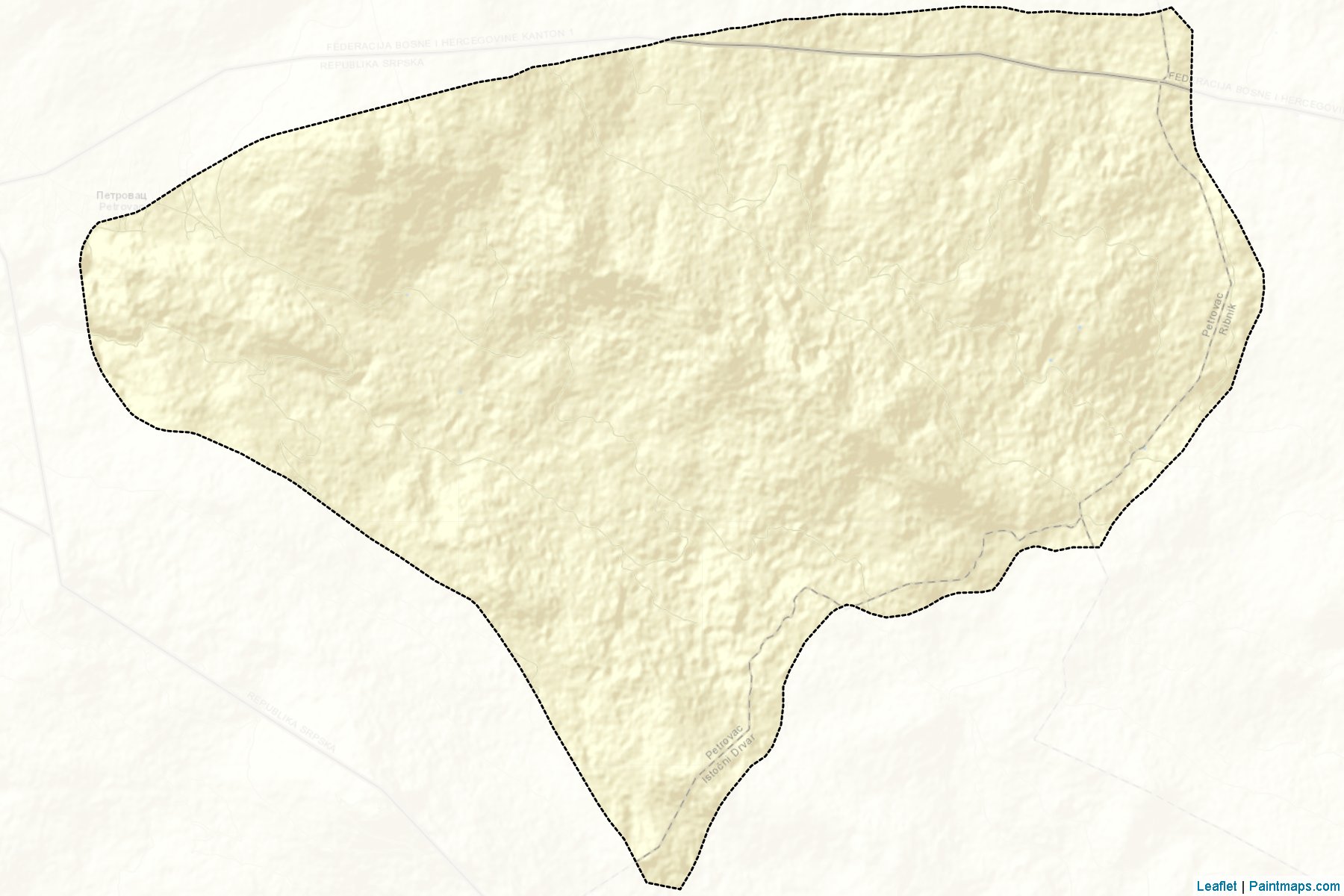 Bosanski Petrovac (Republic of Srpska) Map Cropping Samples-2