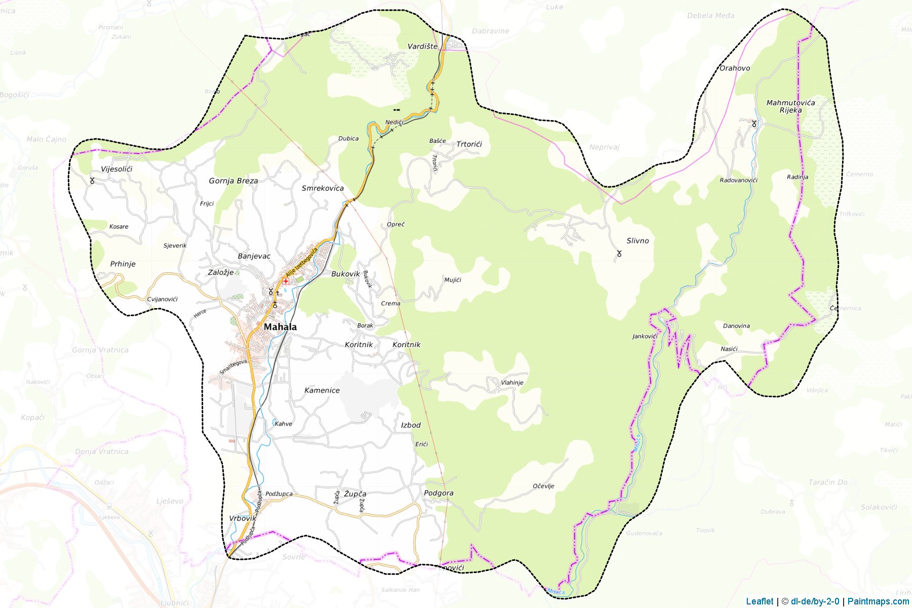 Breza (Zenica-Doboj) Map Cropping Samples-1