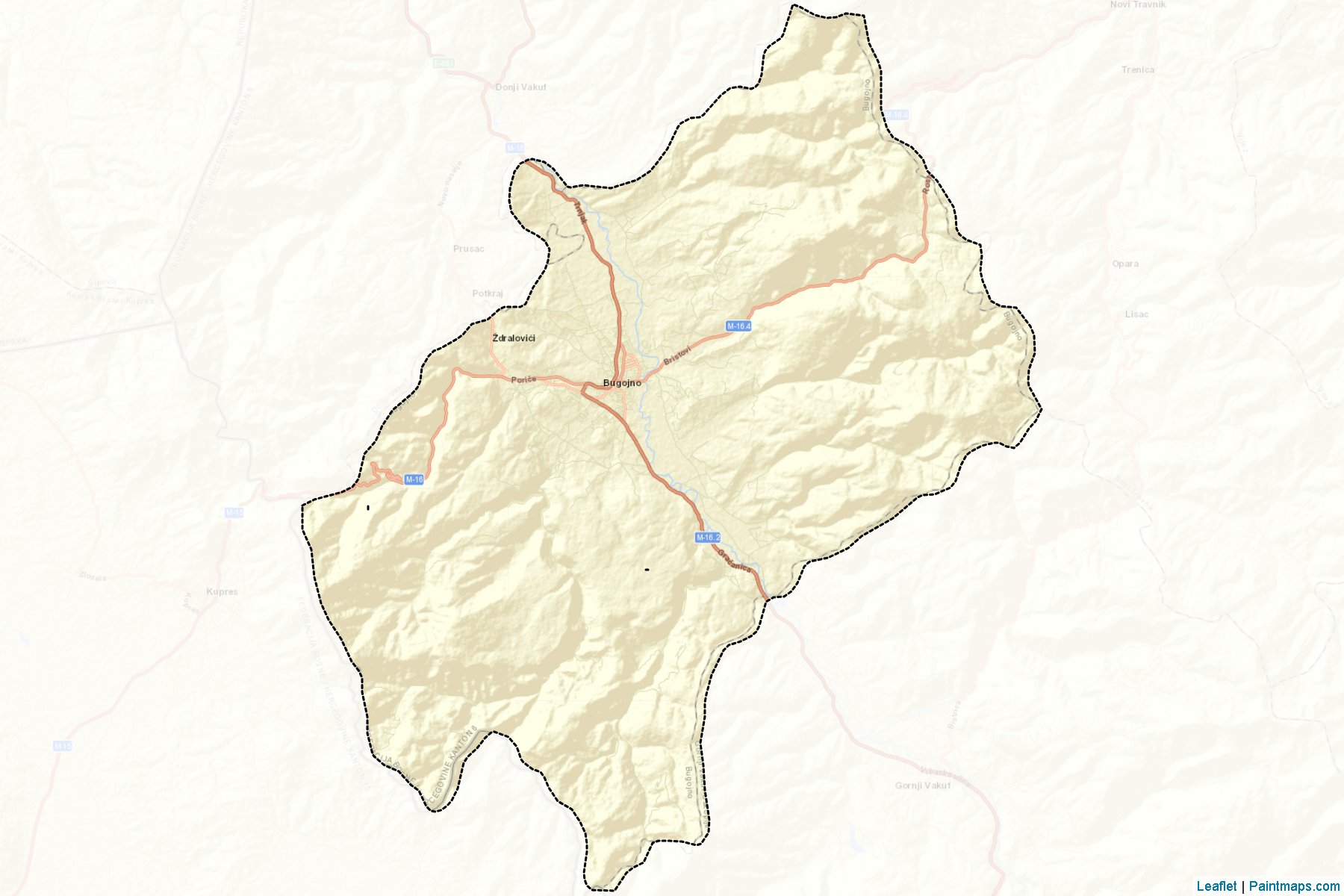 Muestras de recorte de mapas Bugojno (Central Bosnia)-2