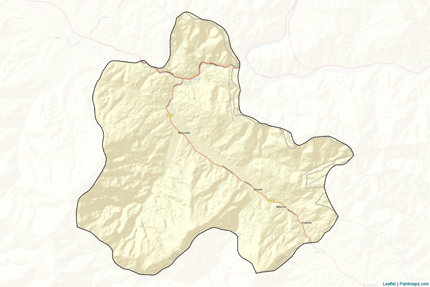 Busovaca (Merkez Bosna Kantonu) Haritası Örnekleri-2